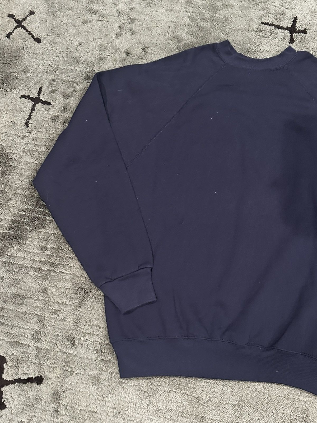 Tultex × Vintage Vintage Tulex Navy Blank Sweatshirt Size US L / EU 52-54 / 3 - 5 Thumbnail