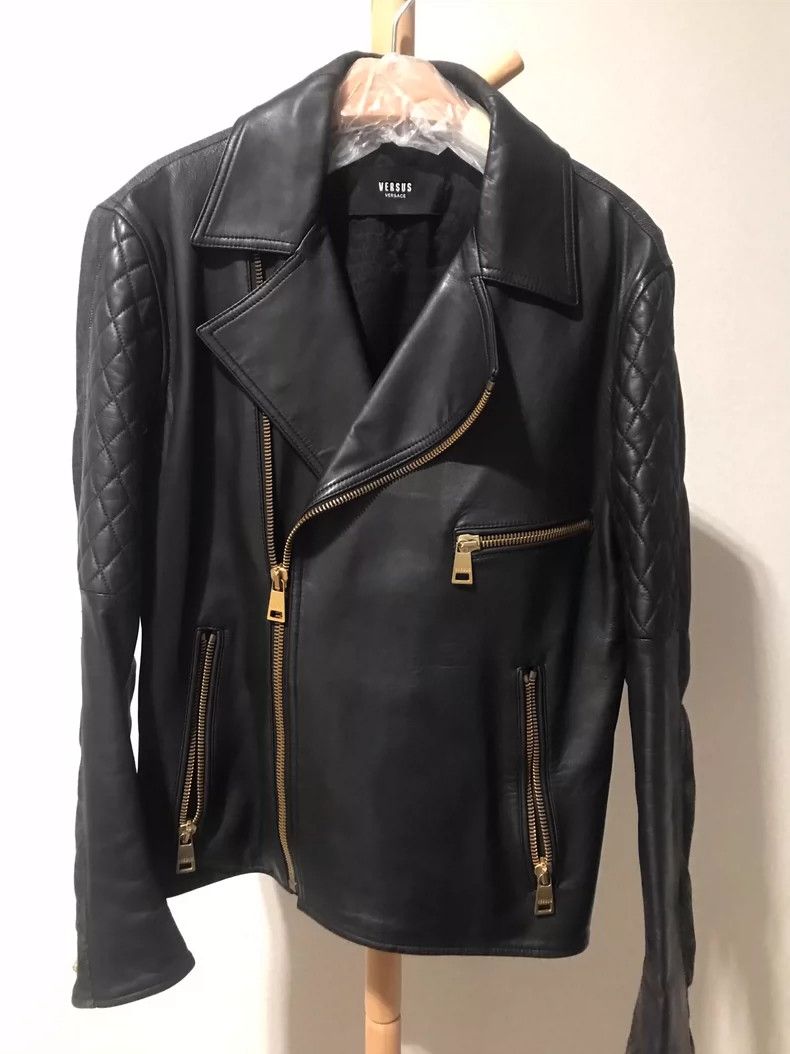 Versace Versace Stitched leather jacket Size US M / EU 48-50 / 2 - 8 Thumbnail