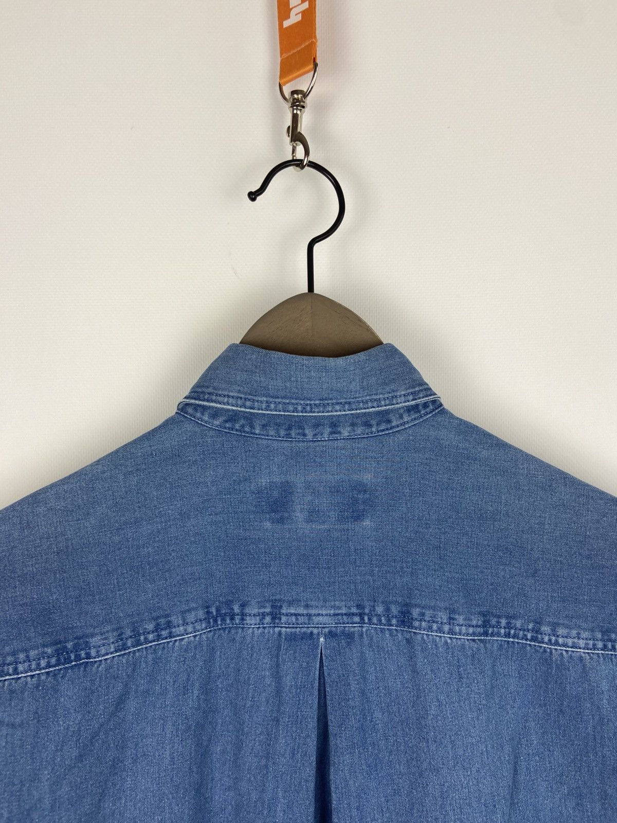 Burberry Vintage Thomas Burberry Denim Blue Men's Button-Up Shirt Size US S / EU 44-46 / 1 - 11 Thumbnail