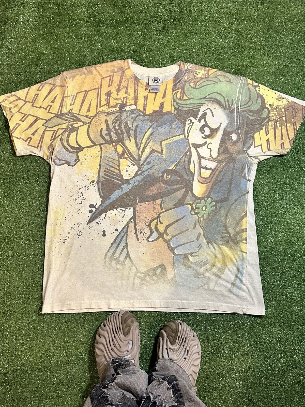 Band Tees × Vintage Vintage 90s DC Comics Joker Tee Size US XL / EU 56 / 4 - 1 Thumbnail