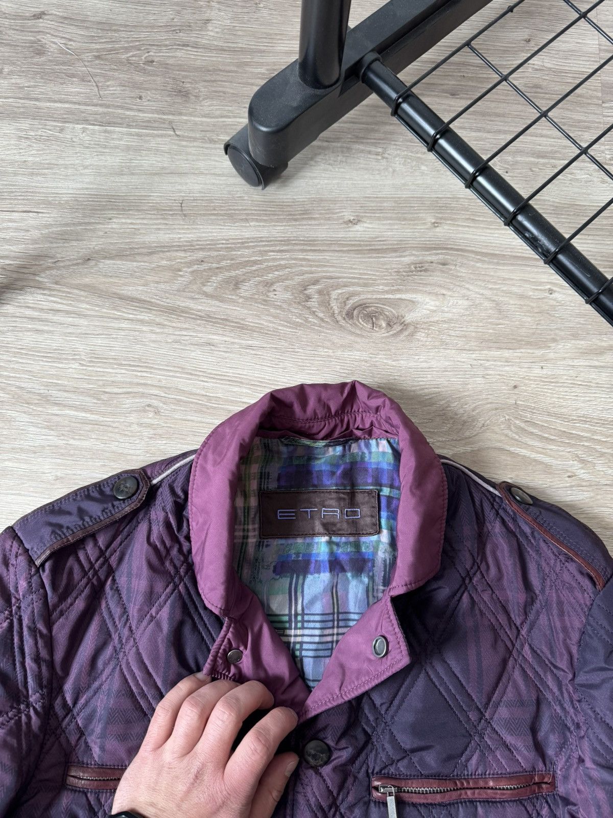 Etro Etro Purple Quilted Jacket Men’s Size US M / EU 48-50 / 2 - 6 Thumbnail