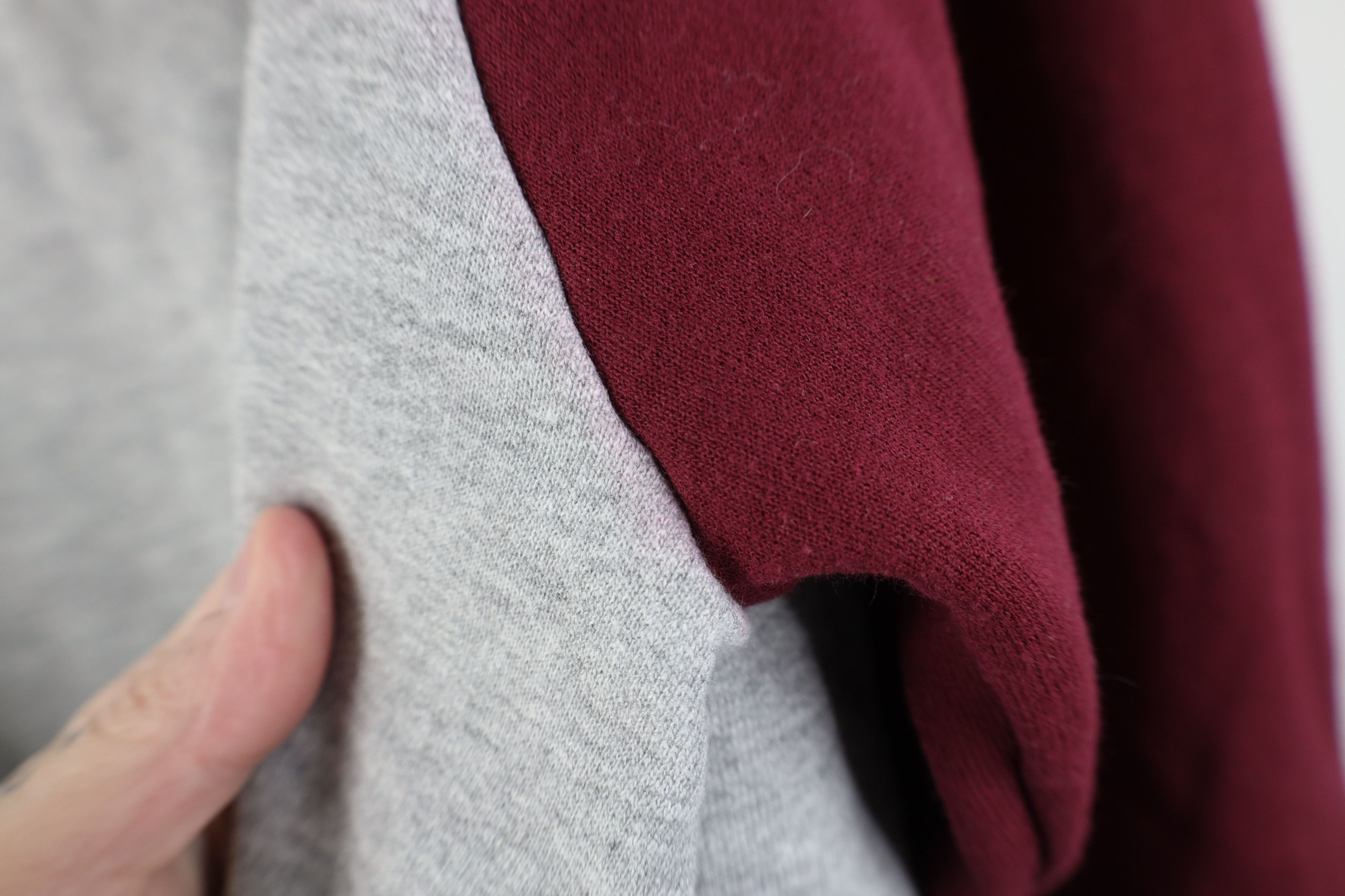 Vintage Vintage 90s Y2K Streetwear Hoodie Sweatshirt Gray Burgundy Size US L / EU 52-54 / 3 - 10 Thumbnail