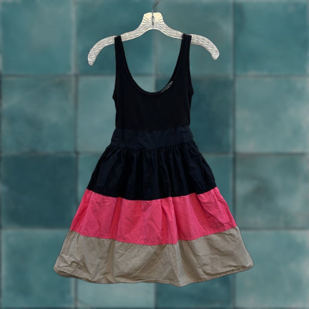 Vintage VINTAGE Amour Y2K Mini Dress Skater A-Line Ballet XS S Small Black Pink Striped Cotton Womens Size S / US 4 / IT 40 - 1 Thumbnail