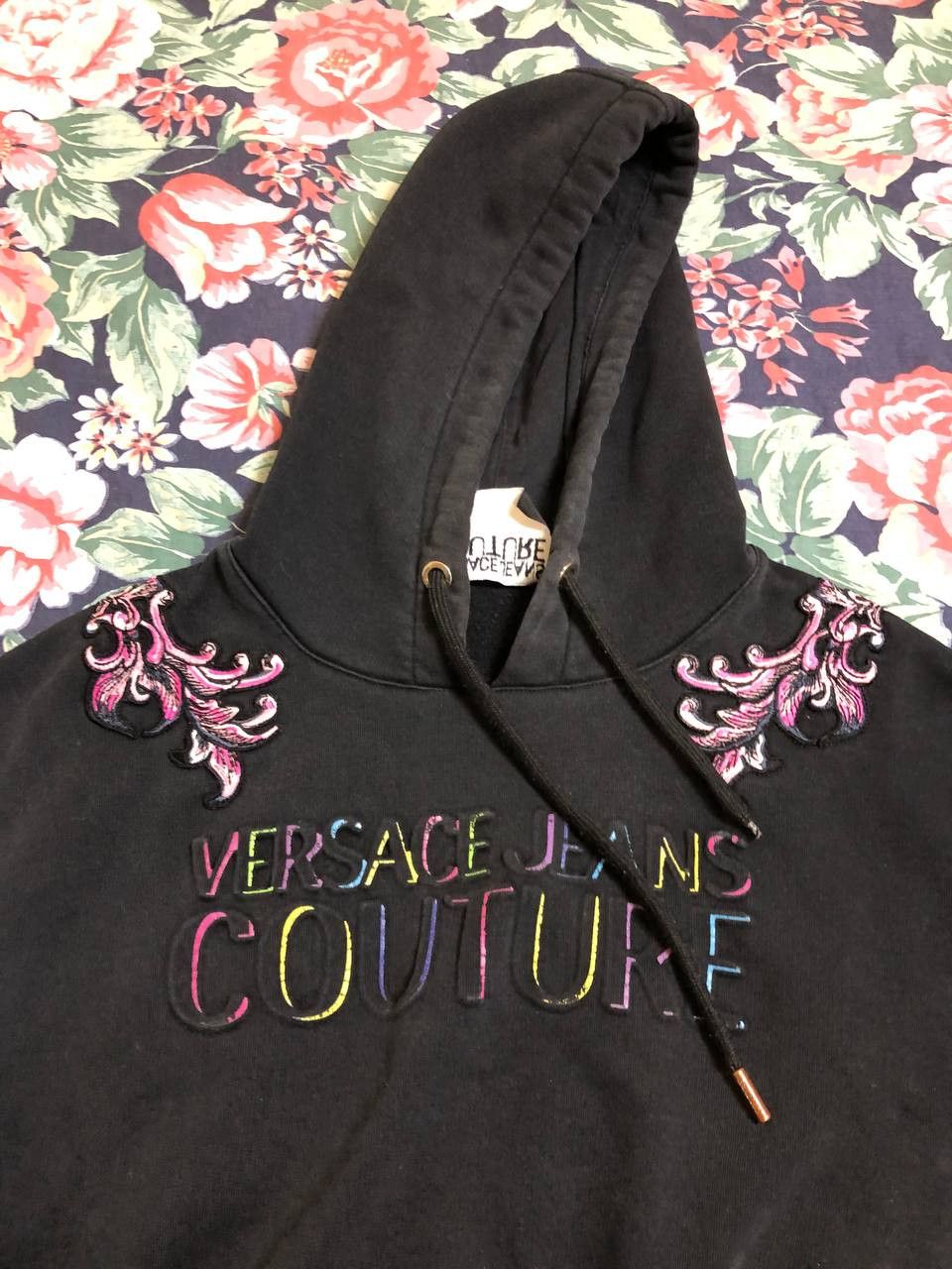 Versace Jeans Couture Versace Jeans Couture black big gold logo hoodie Size XS / US 0-2 / IT 36-38 - 14 Thumbnail