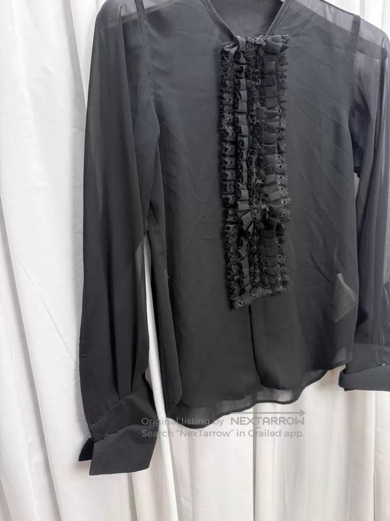 Comme des Garcons Comme des garcons Sheer blouse with ruffle detailing and l Size S / US 4 / IT 40 - 2 Thumbnail