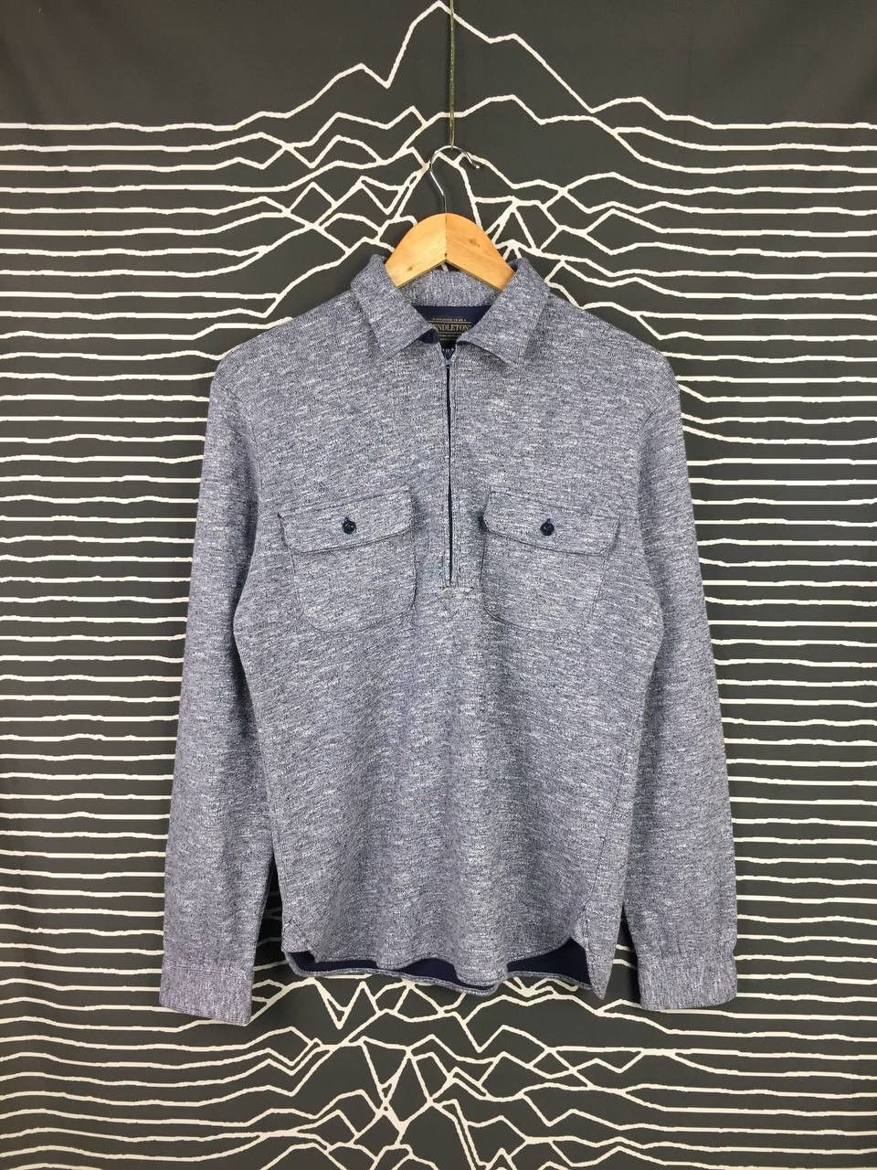 Pendleton × Vintage Vtg Pendleton Woolen Mills Double Pocket Sweatshirt Size US S / EU 44-46 / 1 - 1 Thumbnail