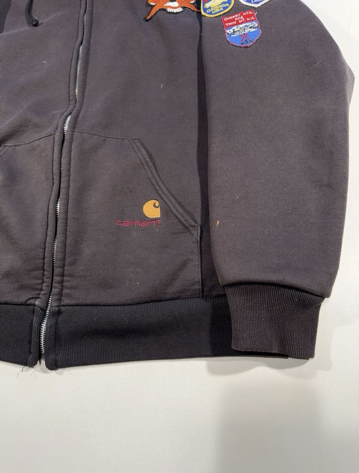 Carhartt Vintage 90s Carhartt Zip Hoodie Mens XL Thermal Lined Patch Size US XL / EU 56 / 4 - 7 Thumbnail
