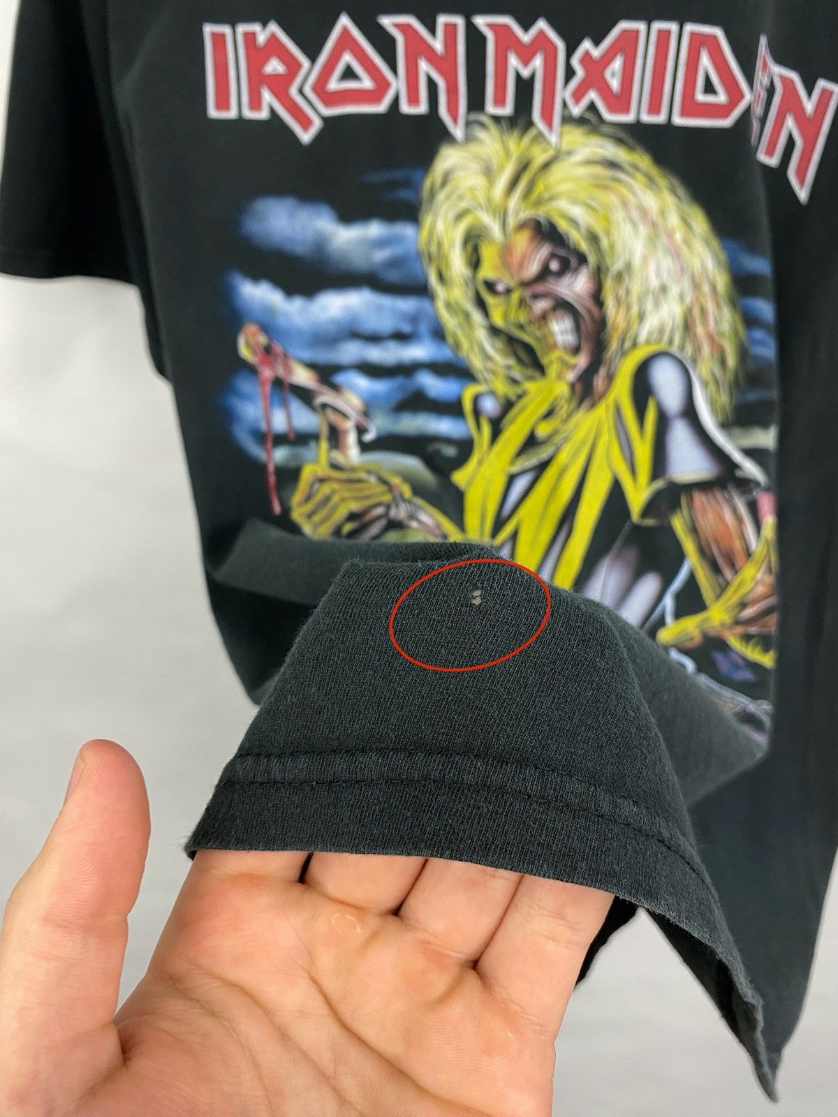 Band Tees × Iron Maiden ☠️ Vintage 90s Iron Maiden Death Skull skeleton rare retro Size US M / EU 48-50 / 2 - 6 Thumbnail