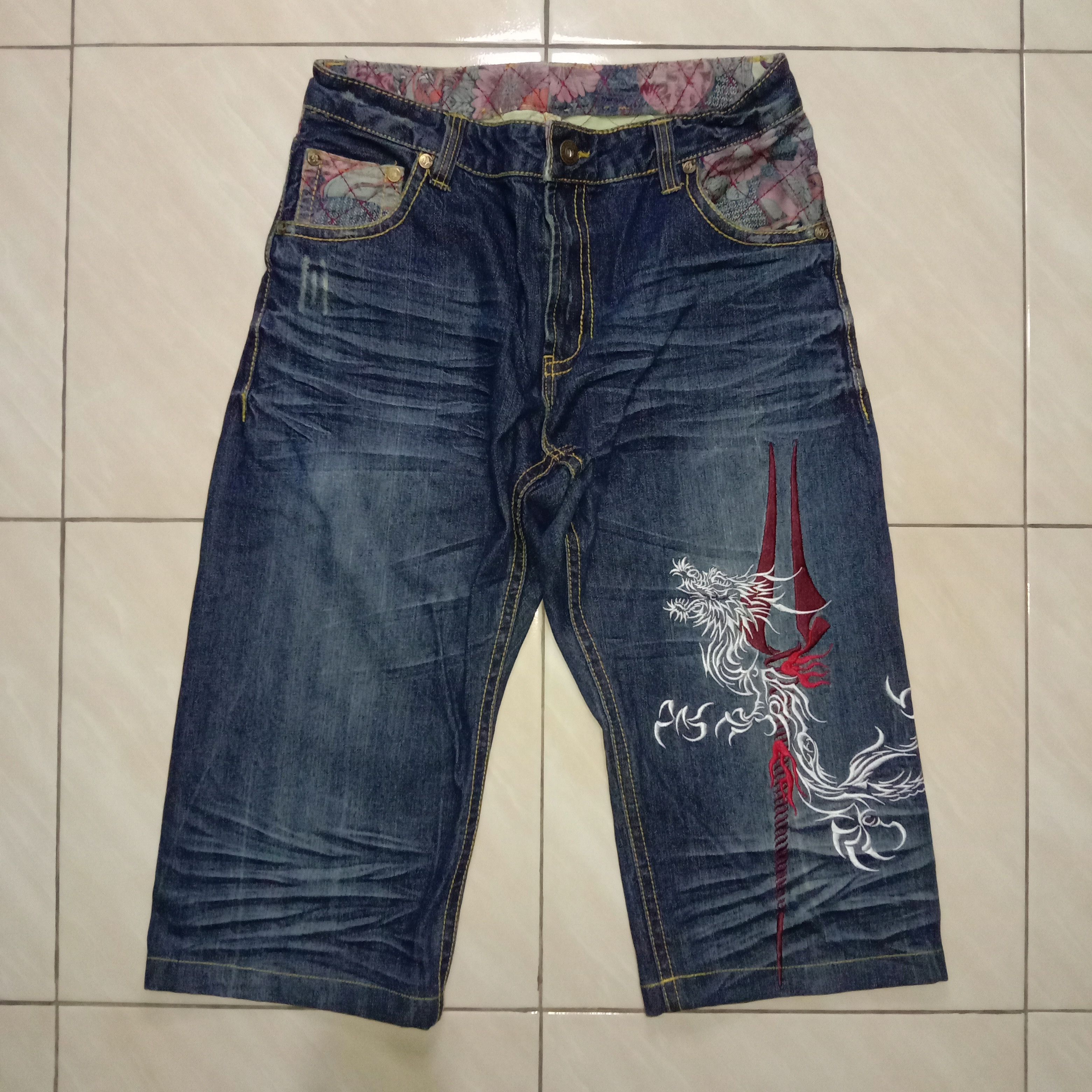 Anime × Cartoon Network × Japanese Brand Jeans Nishiki x Neon Genesis Evangelion Anime Manga Rare 00s Size US 38 / EU 54 - 3 Thumbnail