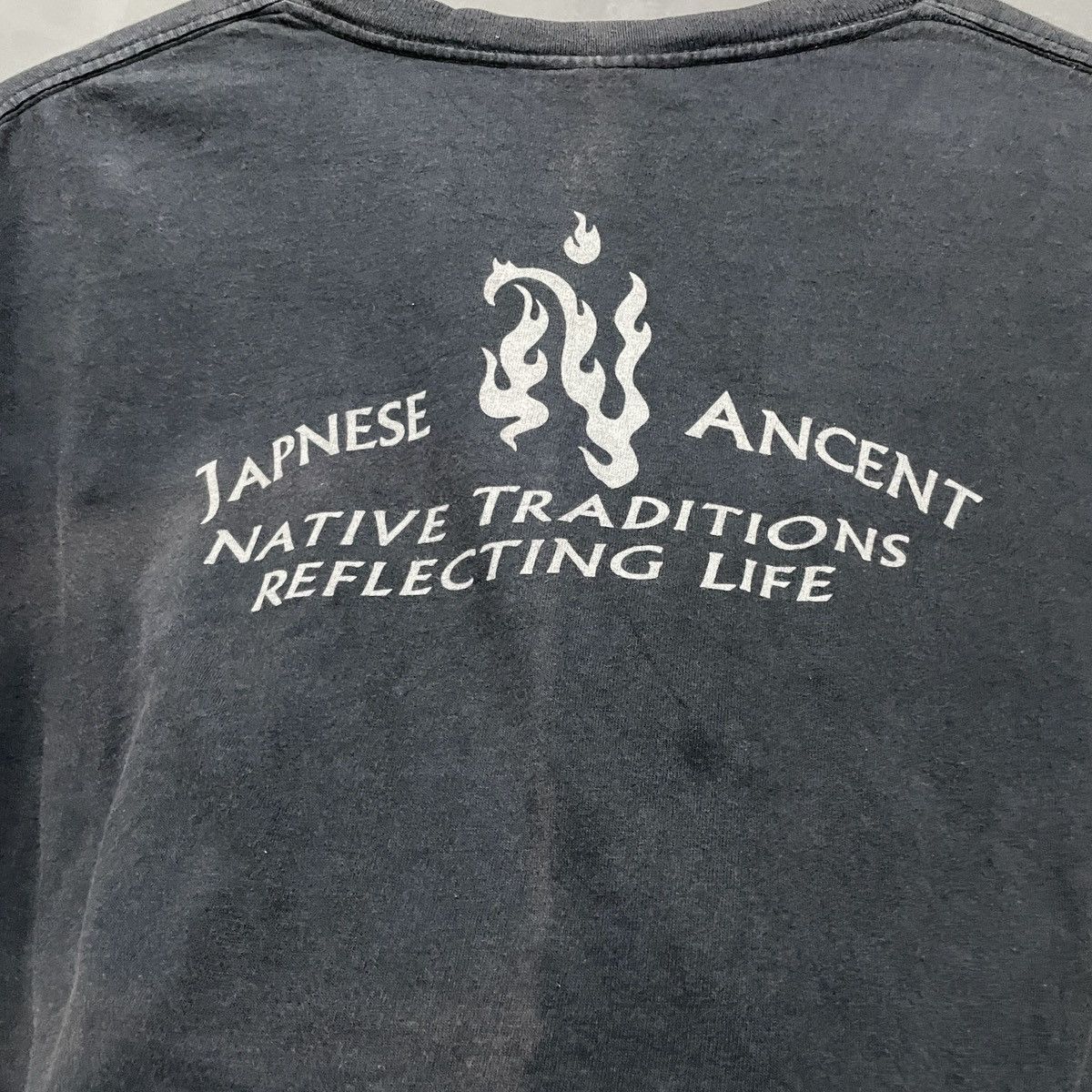 Vintage Rare Vintage 90s Faded Black T Shirt Japanese Ancient Size US M / EU 48-50 / 2 - 8 Thumbnail