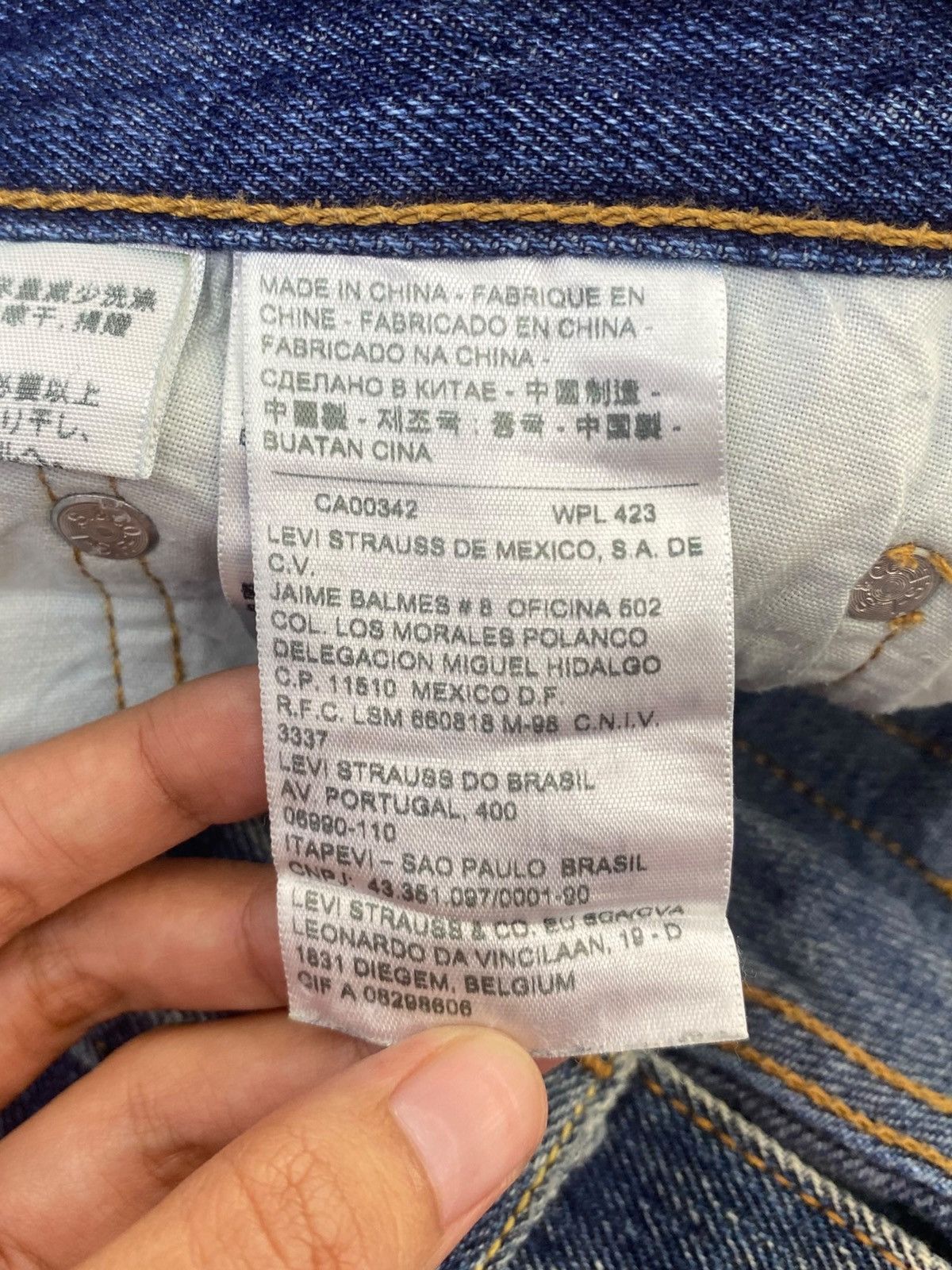 Levi's Levi’s Ripped Acid Blue Wash Style Loose Jeans Size US 30 / EU 46 - 10 Thumbnail