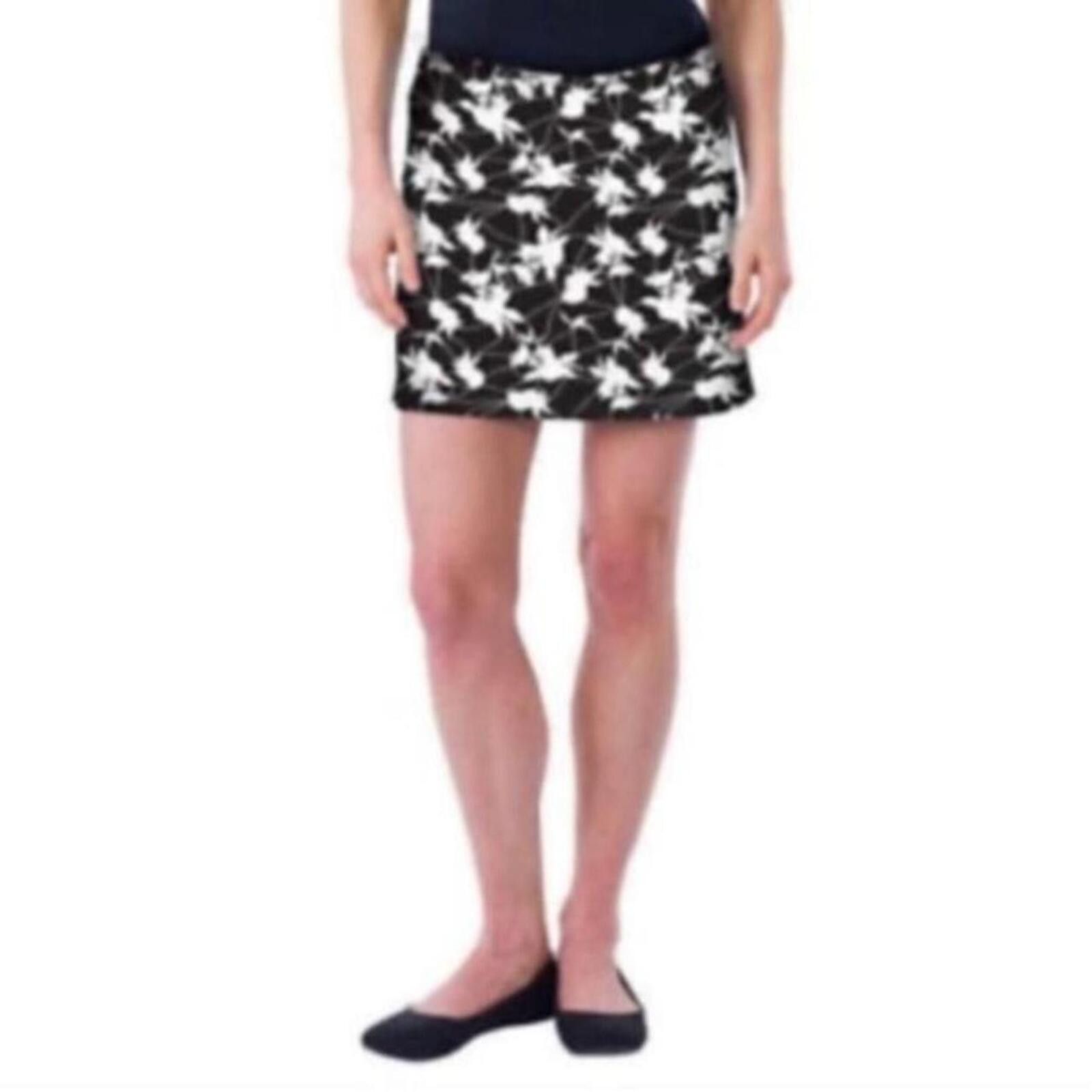 Unknown London Black and White Floral Print Skort with Built-in Shorts Size 32" / US 10 / IT 46 - 2 Thumbnail