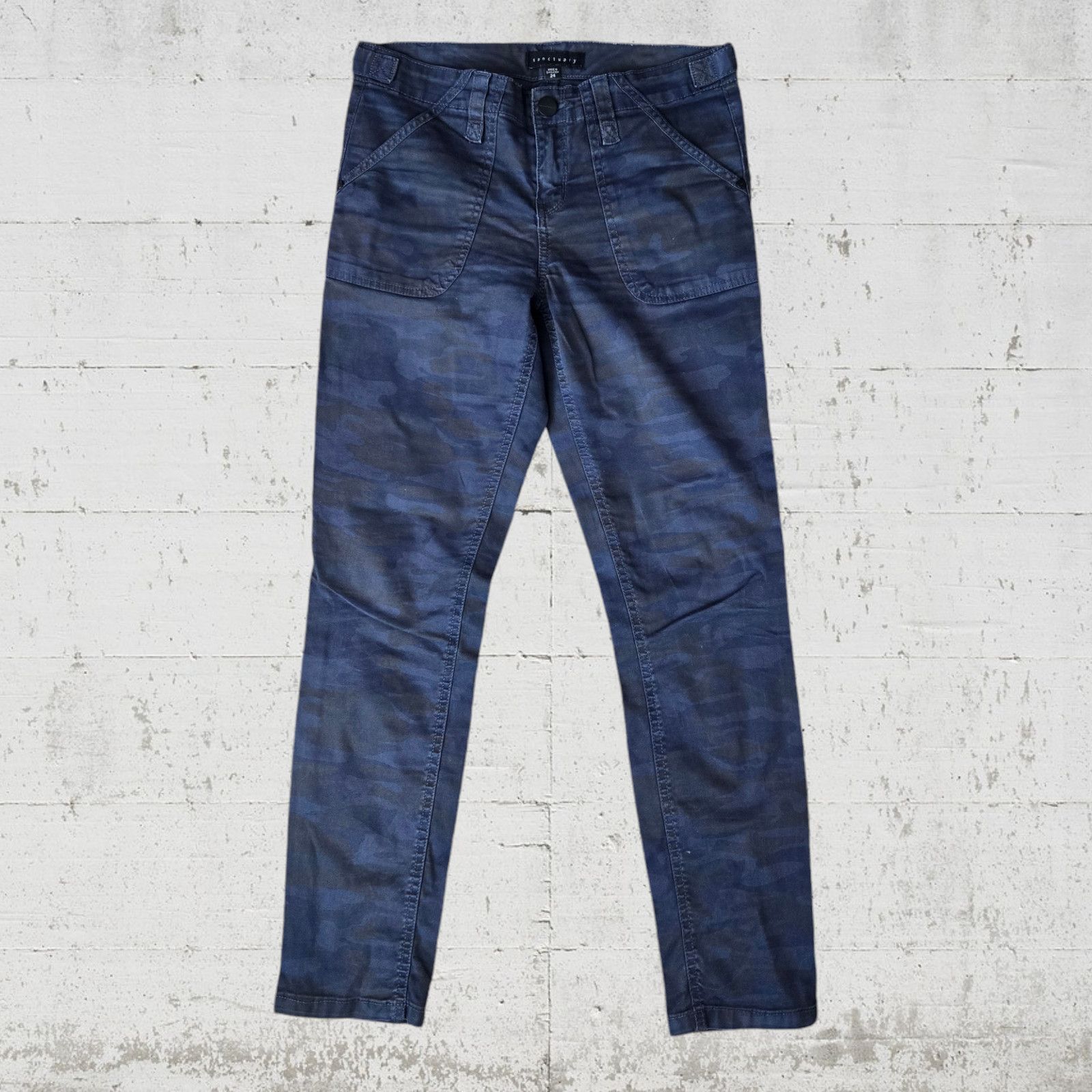 Sanctuary Sanctuary Blue Camo Ankle Skinny Jeans Size 24 Size 24" / US 00 / IT 34 - 3 Thumbnail