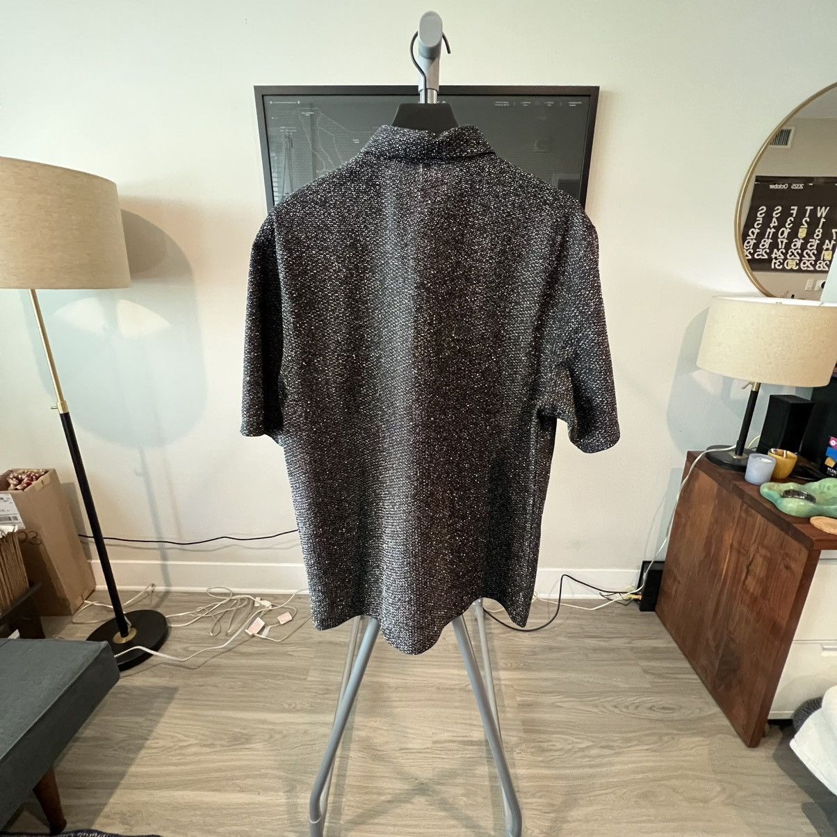 Supreme Short Sleeve Lurex Shirt (Fall/Winter 2022) - Black Size US L / EU 52-54 / 3 - 5 Thumbnail