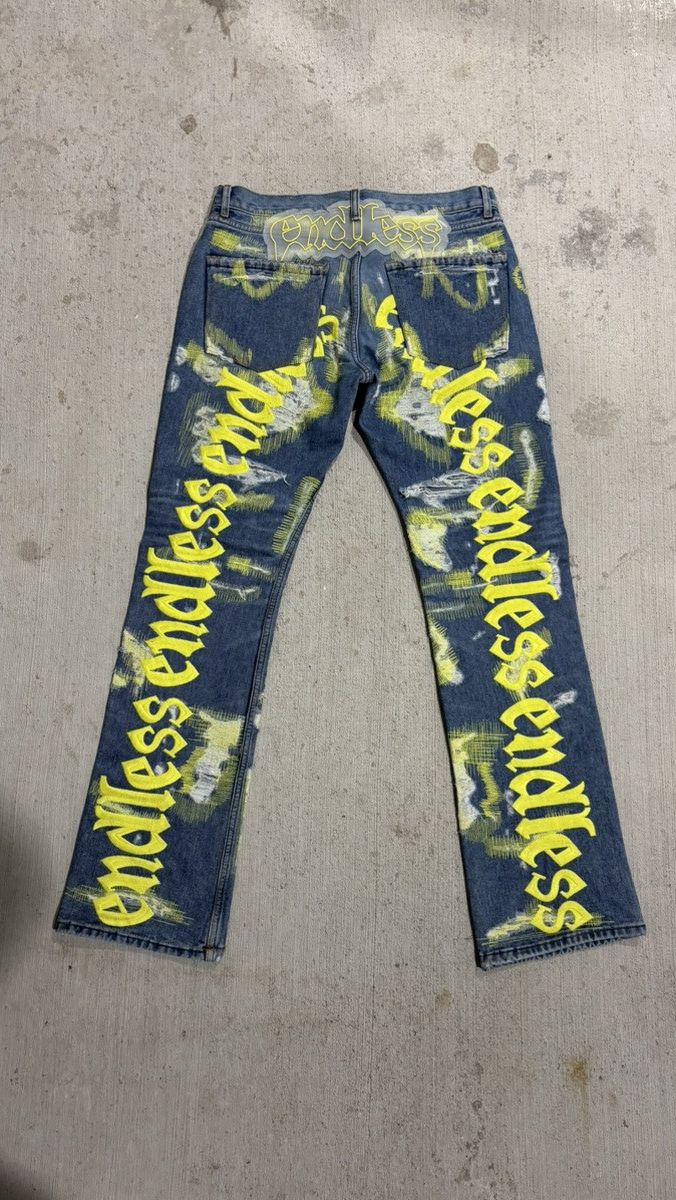 Endless Endless Denim Leather Pants | Grailed