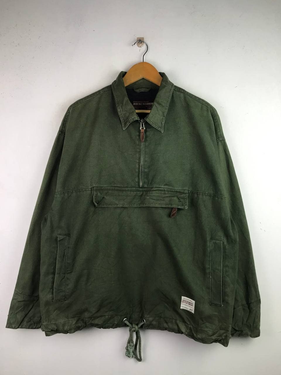 Abercrombie & Fitch Vintage Half Zipper Anorak Abercrombie jacket Inspired Army Size US M / EU 48-50 / 2 - 1 Thumbnail