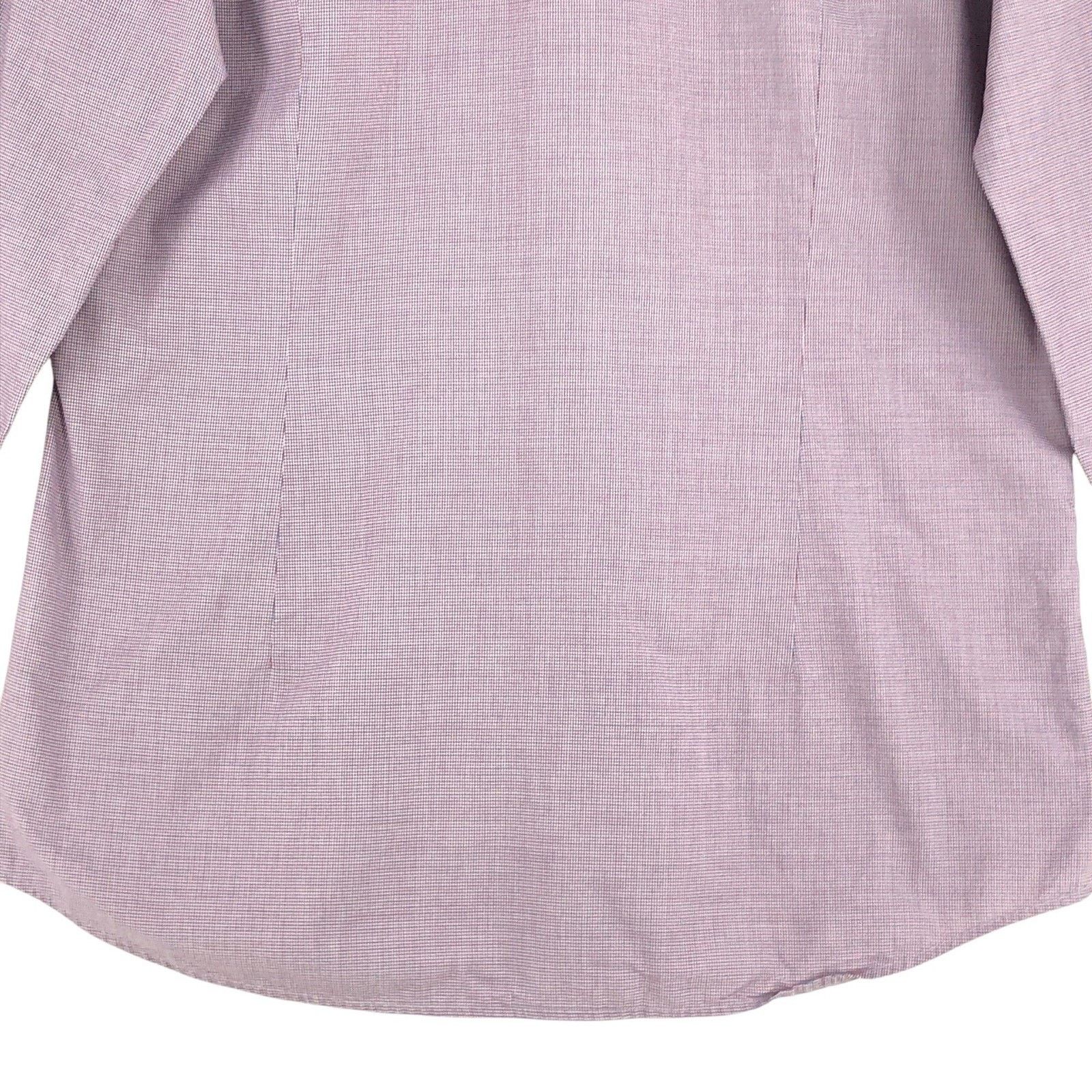 Hugo Boss Hugo Boss Dress Shirt 5.5 39 Slim Fit Purple Micro Check Size US M / EU 48-50 / 2 - 10 Thumbnail