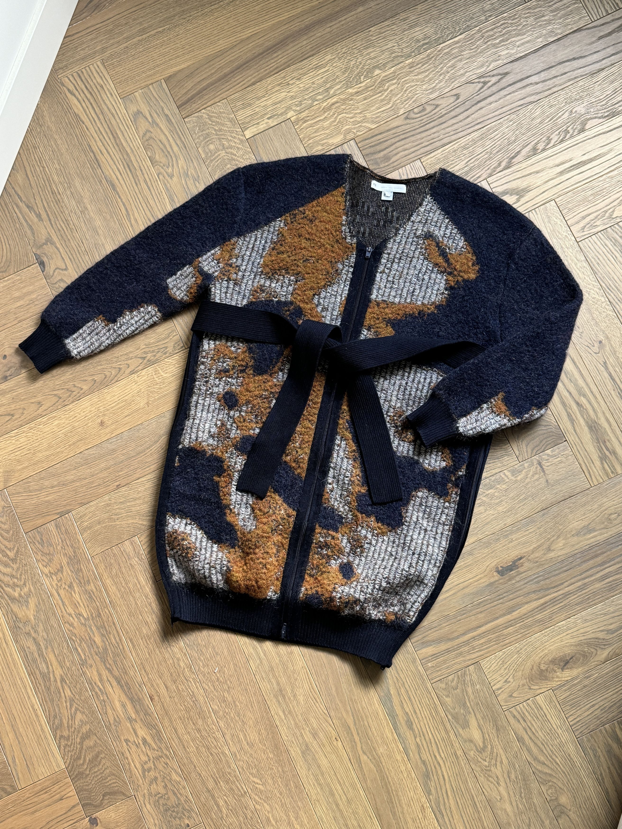 Yohji Yamamoto Y-3 belted wool cardigan Size S / US 4 / IT 40 - 1 Thumbnail
