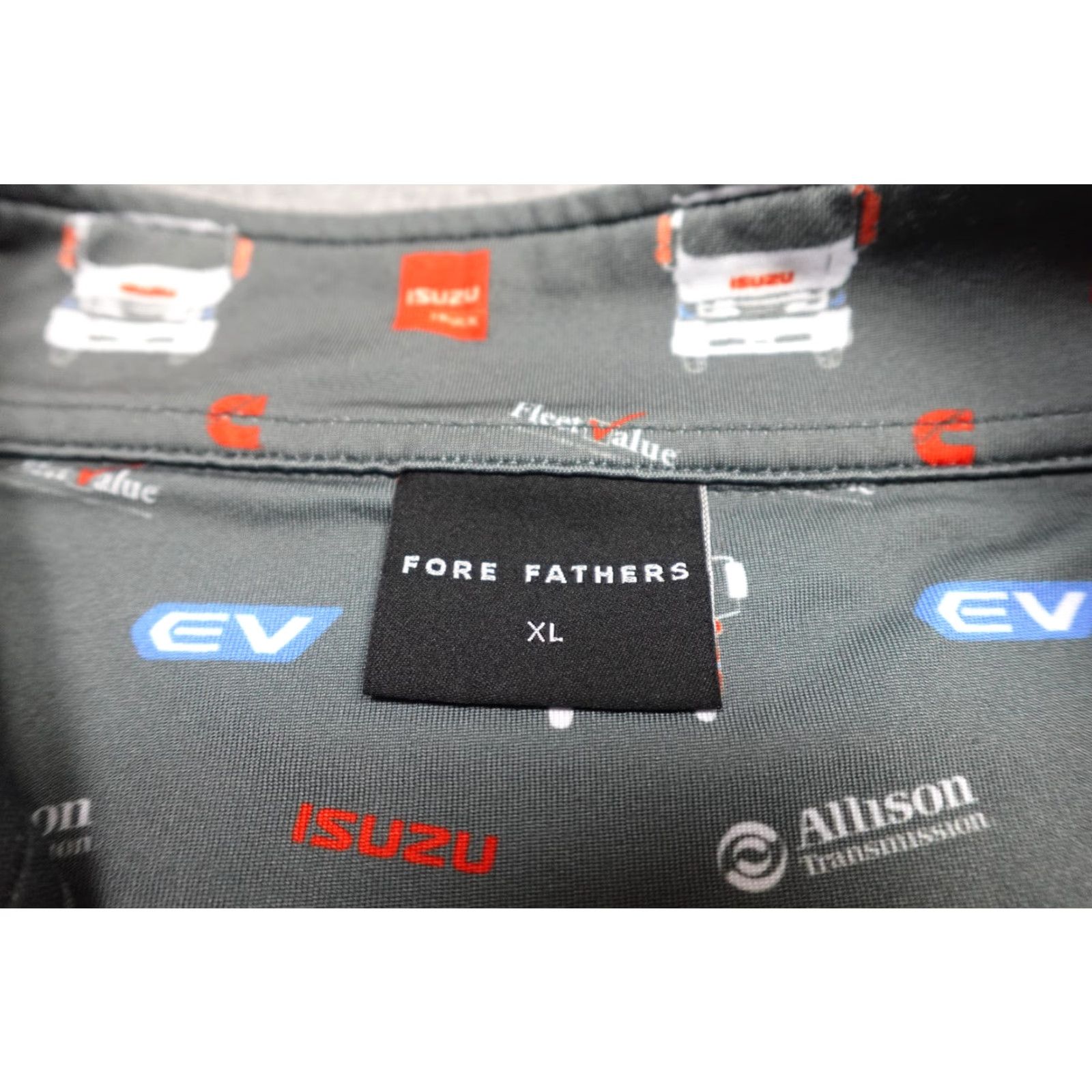 Vintage Fore Fathers Quarter Zip Mens XL Gray Isuzu Trucks Allison Transmission EV Graphic Print Pullover Long Sleeve Casual Clothing Size US XL / EU 56 / 4 - 2 Thumbnail