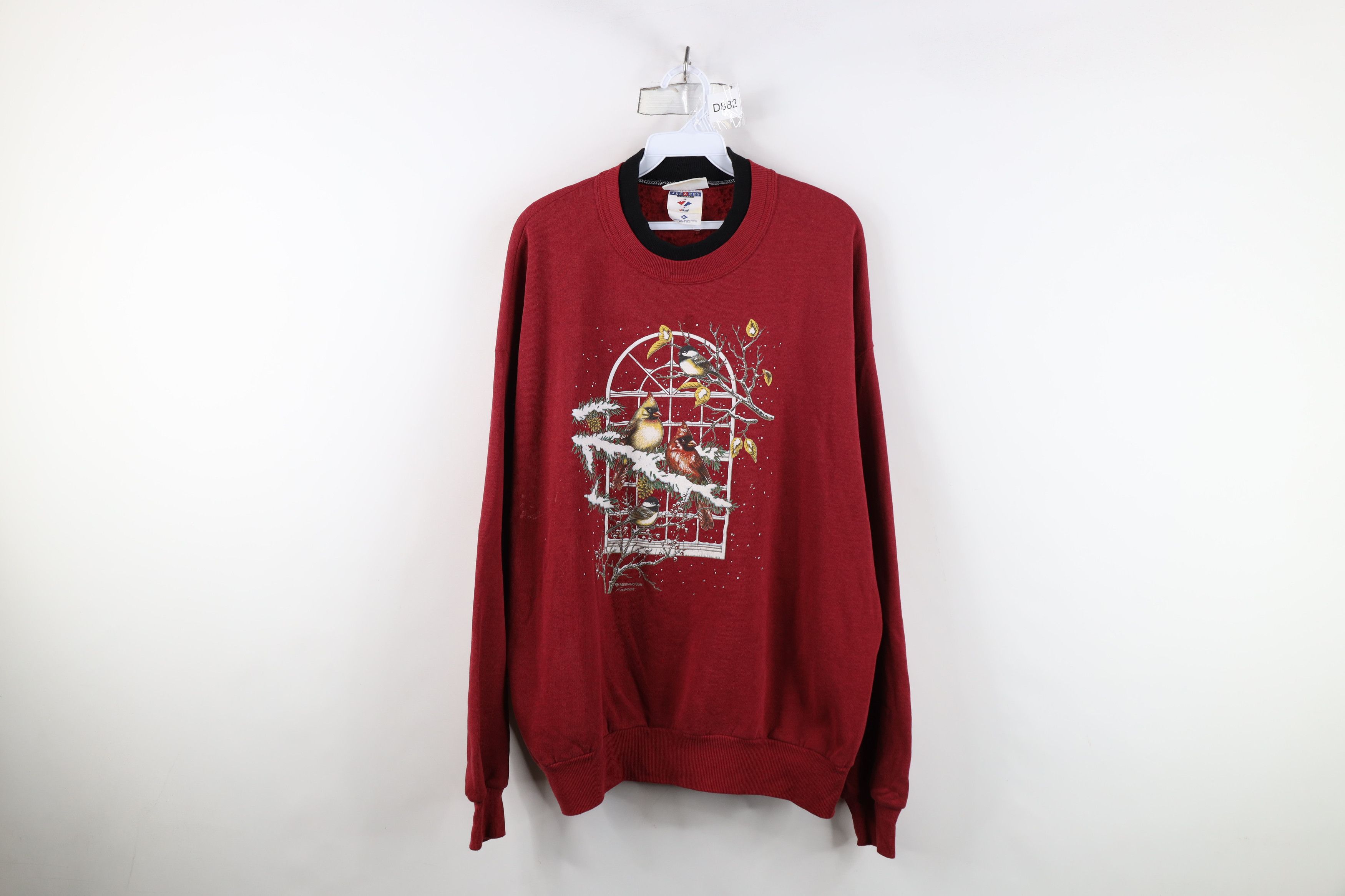 Vintage Vintage 90s Streetwear Nature Snow Birds Sweatshirt USA Size XL / US 12-14 / IT 48-50 - 1 Thumbnail