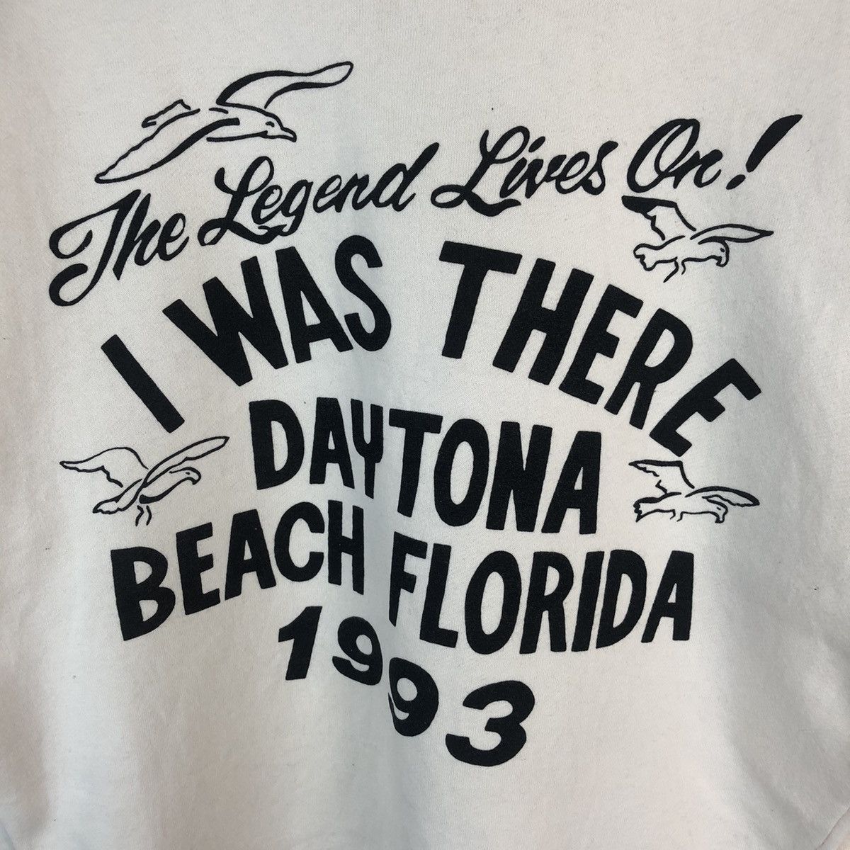 Japanese Brand i was there daytona beach Cream Sweatshirt #A1999 Size US S / EU 44-46 / 1 - 9 Thumbnail