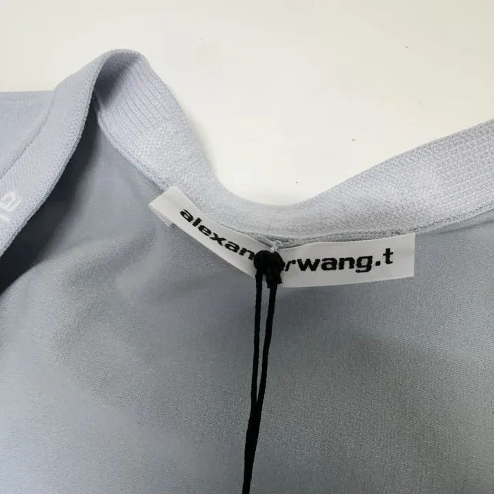 Alexander Wang Alexander Wang SS22 Logo Short Sleeve Knit Top - Size M / US 6-8 / IT 42-44 - 6 Thumbnail