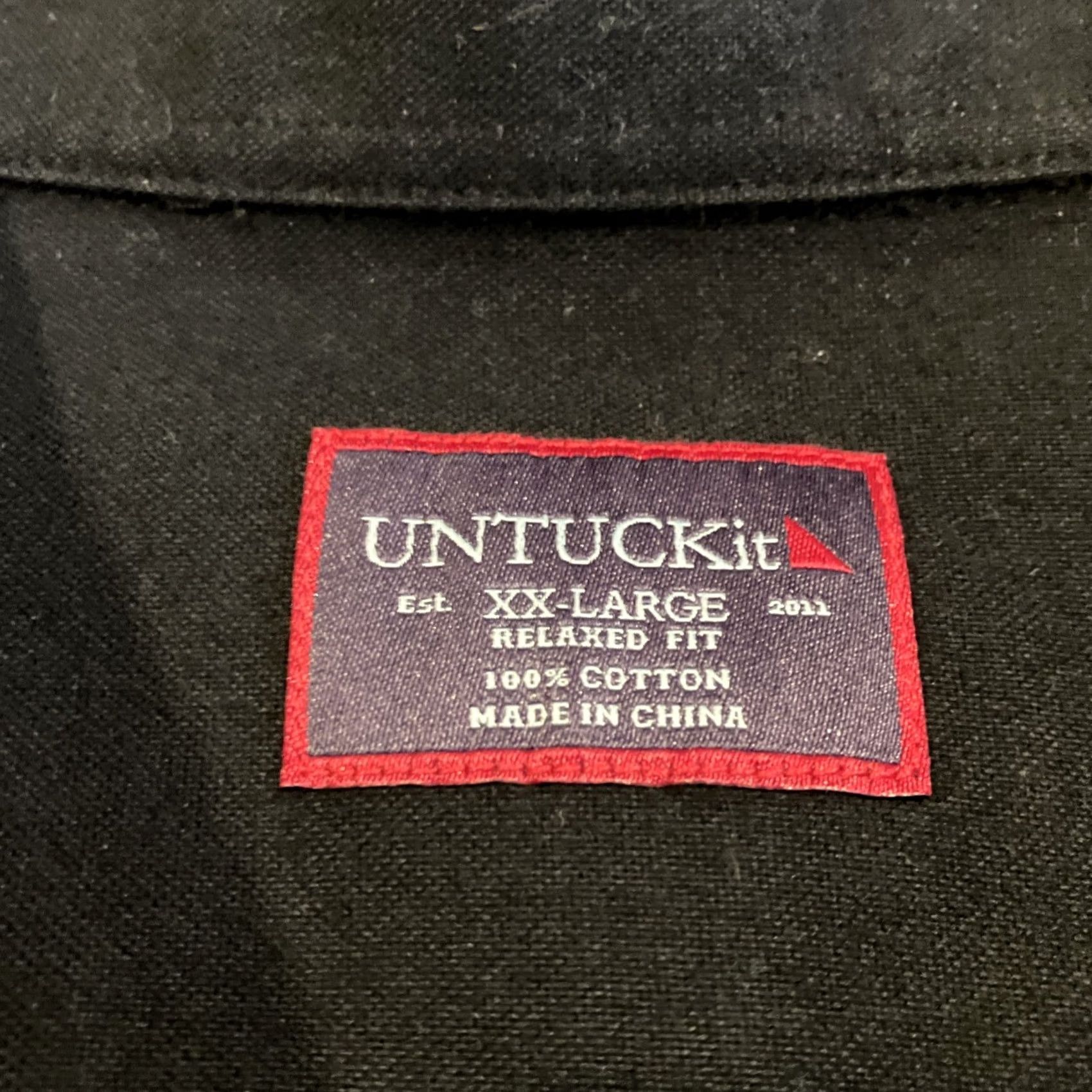 UNTUCKit UNTUCKit Black Flannel Button Down Shirt - Long Sleeve - XXL - Regular - Button-Up - 2XL Size US XXL / EU 58 / 5 - 2 Thumbnail