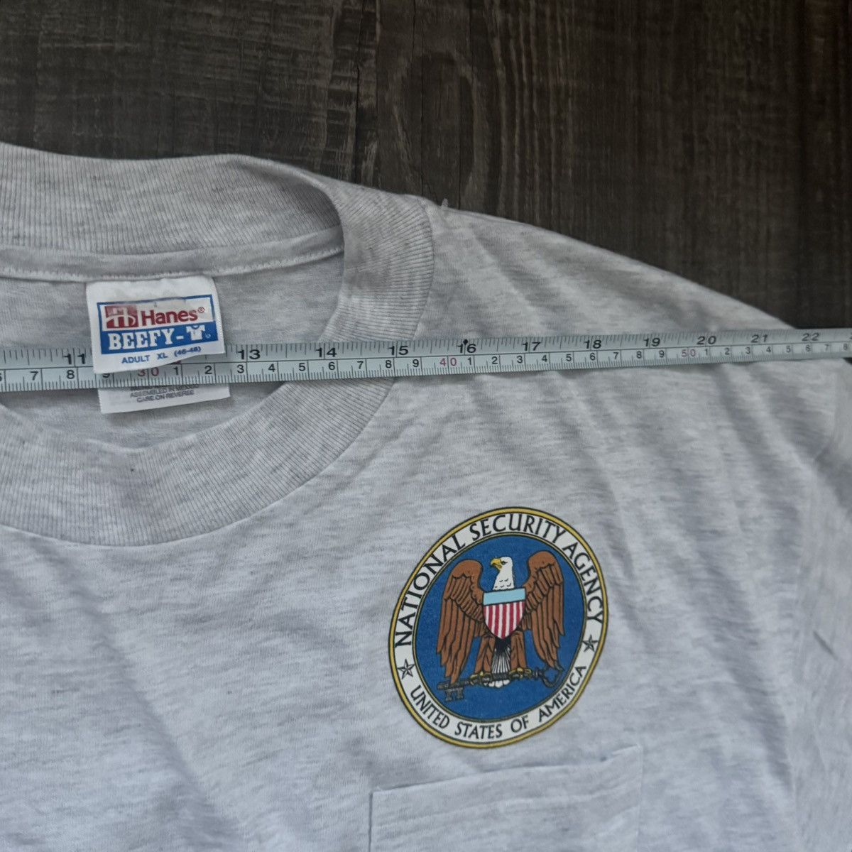 Hanes HANES • VNTG "NSA" Pre-Shrunk Tee (XL) Size US XL / EU 56 / 4 - 3 Thumbnail