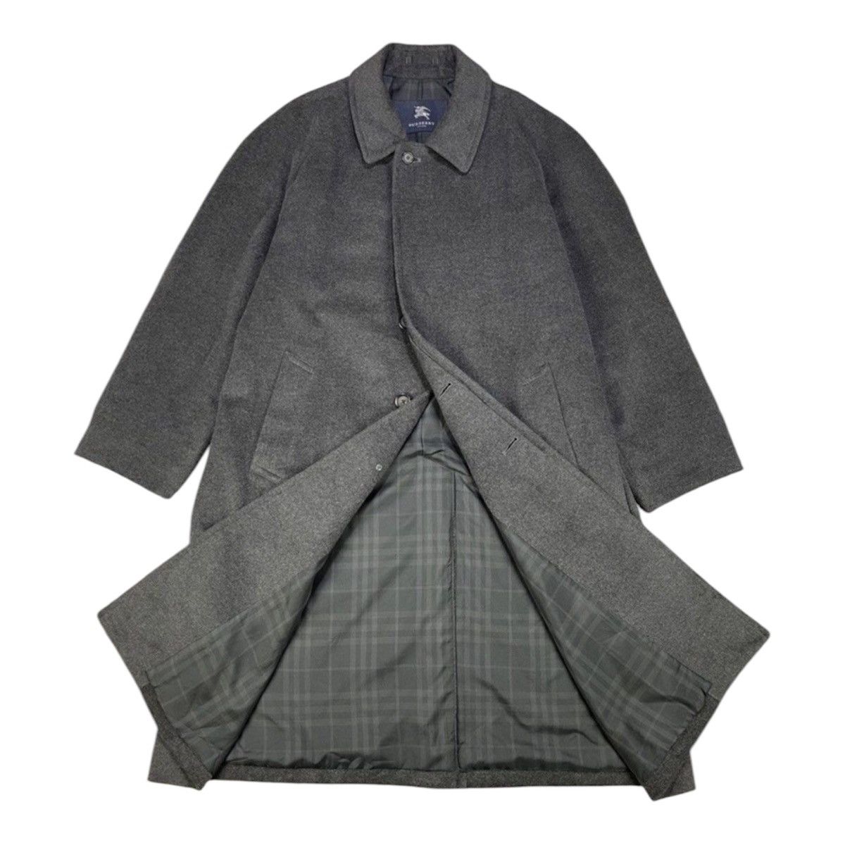 Burberry London Charcoal Grey Cashmere/Wool /Angora Overcoat