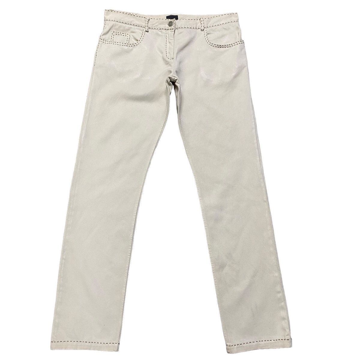 Fendi Fendi Selleria Creamy Jeans Handstitch Size 30" / US 8 / IT 44 - 2 Thumbnail