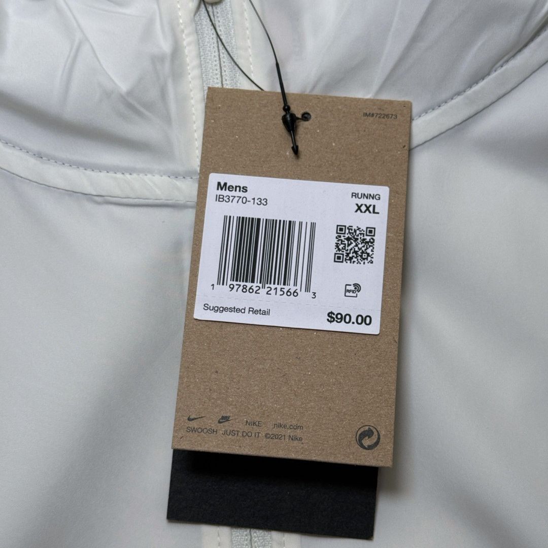 Nike Nike Miler Flash White Water-Repellent Jacket XXL Size US XXL / EU 58 / 5 - 4 Thumbnail