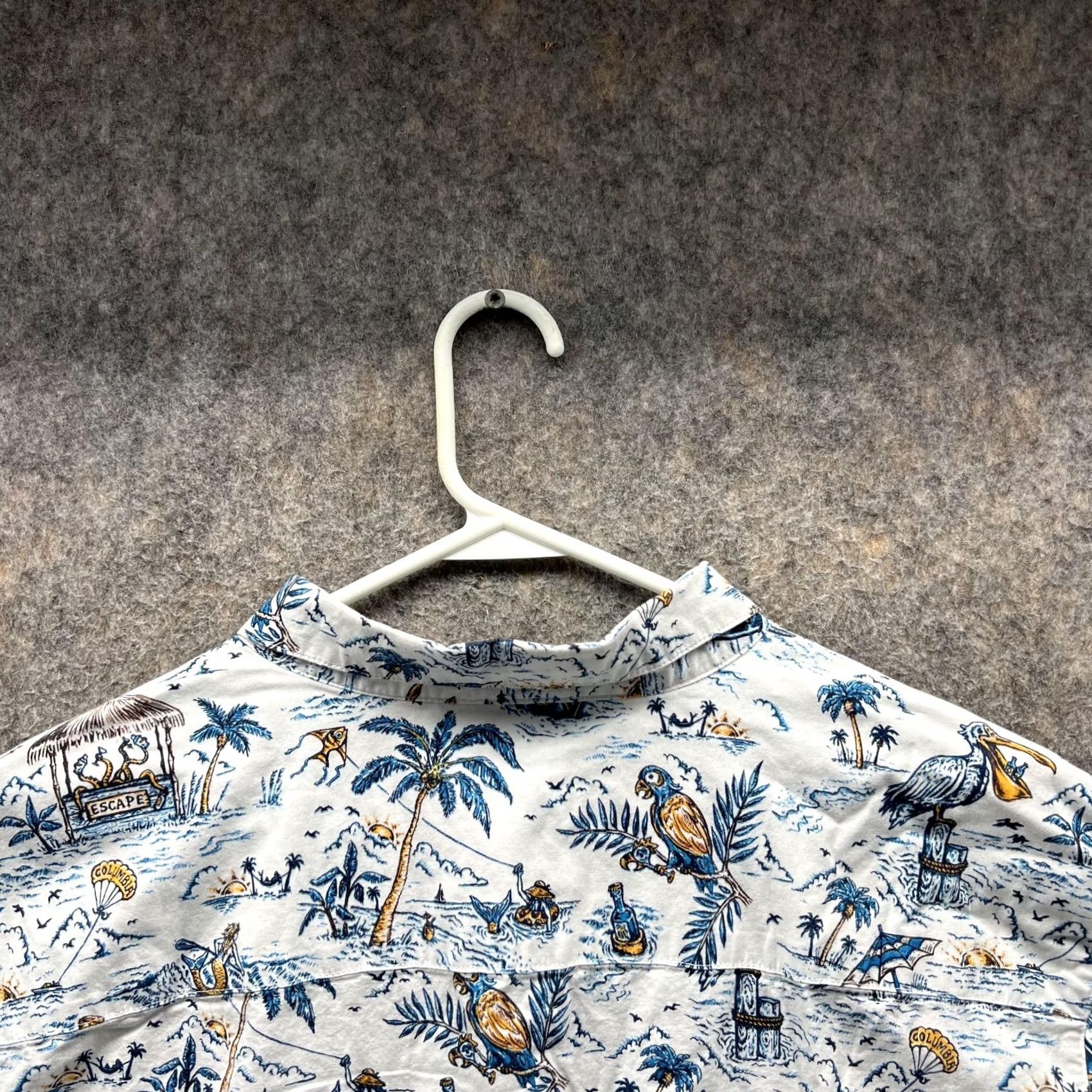Vintage VINTAGE Columbia Shirt Men XL White Button Down Short Sleeve All over Print Birds vtg Size US XL / EU 56 / 4 - 2 Thumbnail