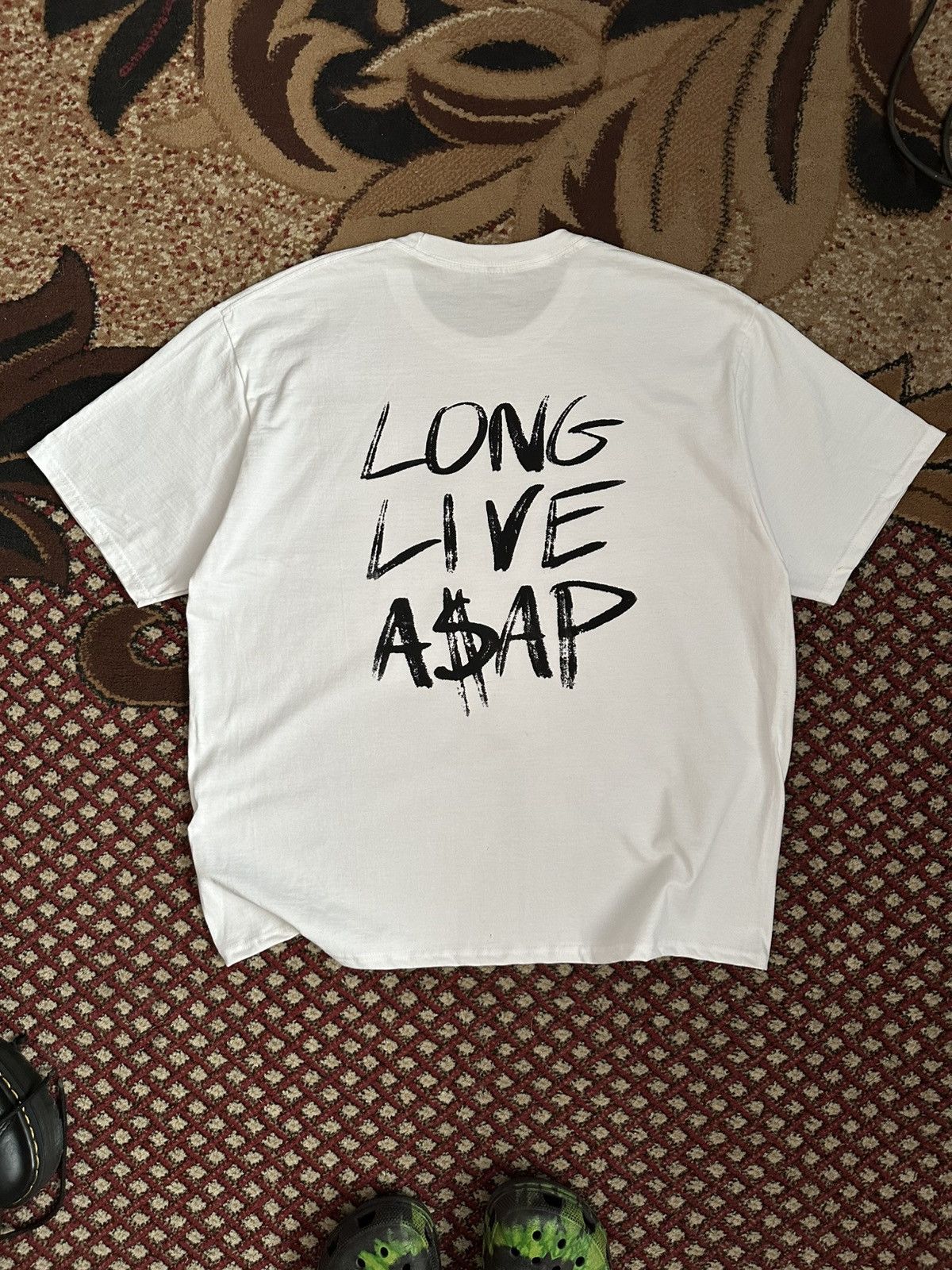 A$AP Rocky × Handmade tee t-shirt white boxy asap rocky rap hip-hop oversize L Size US L / EU 52-54 / 3 - 2 Thumbnail