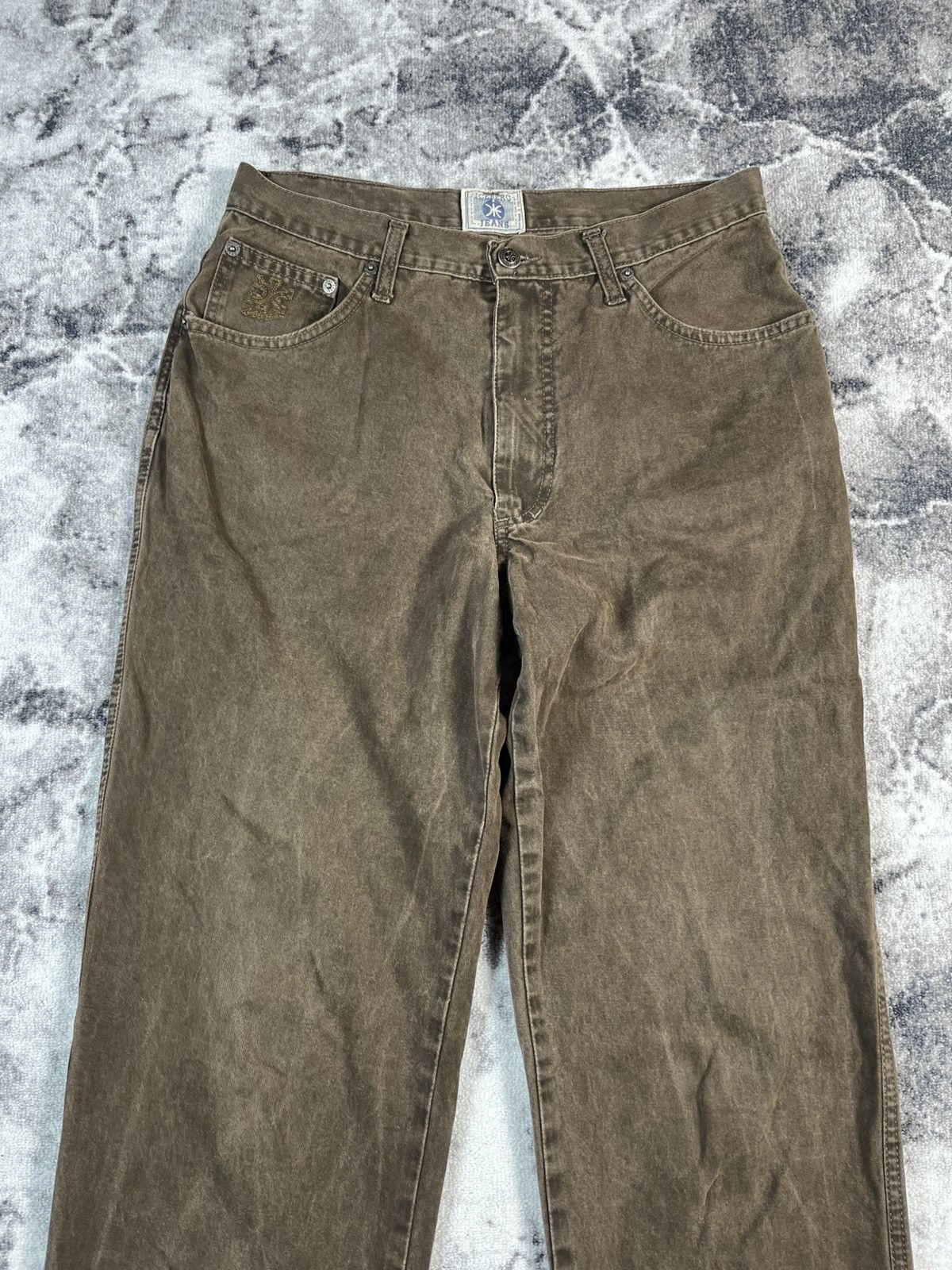 Iceberg Iceberg 90s Vintage Brown Denim Made in Italy Rare Size US 31 - 3 Thumbnail
