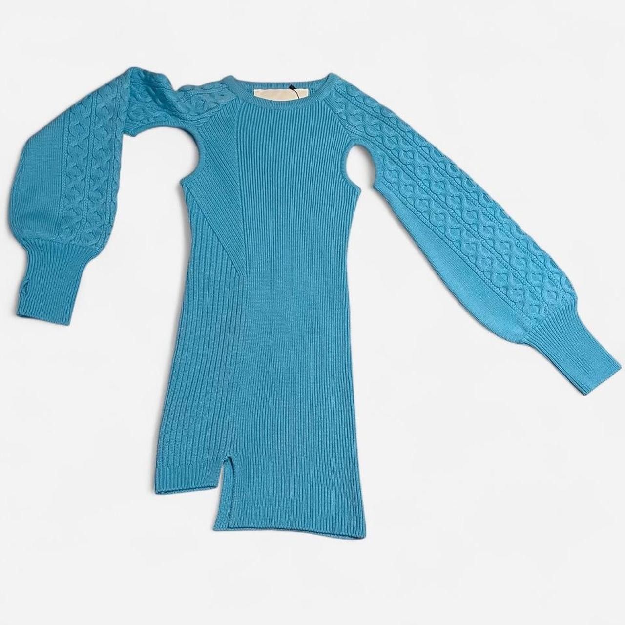 Andersson Bell Andersson Bell blue Batty cutout ribbed knit mini dress Size S / US 4 / IT 40 - 4 Thumbnail