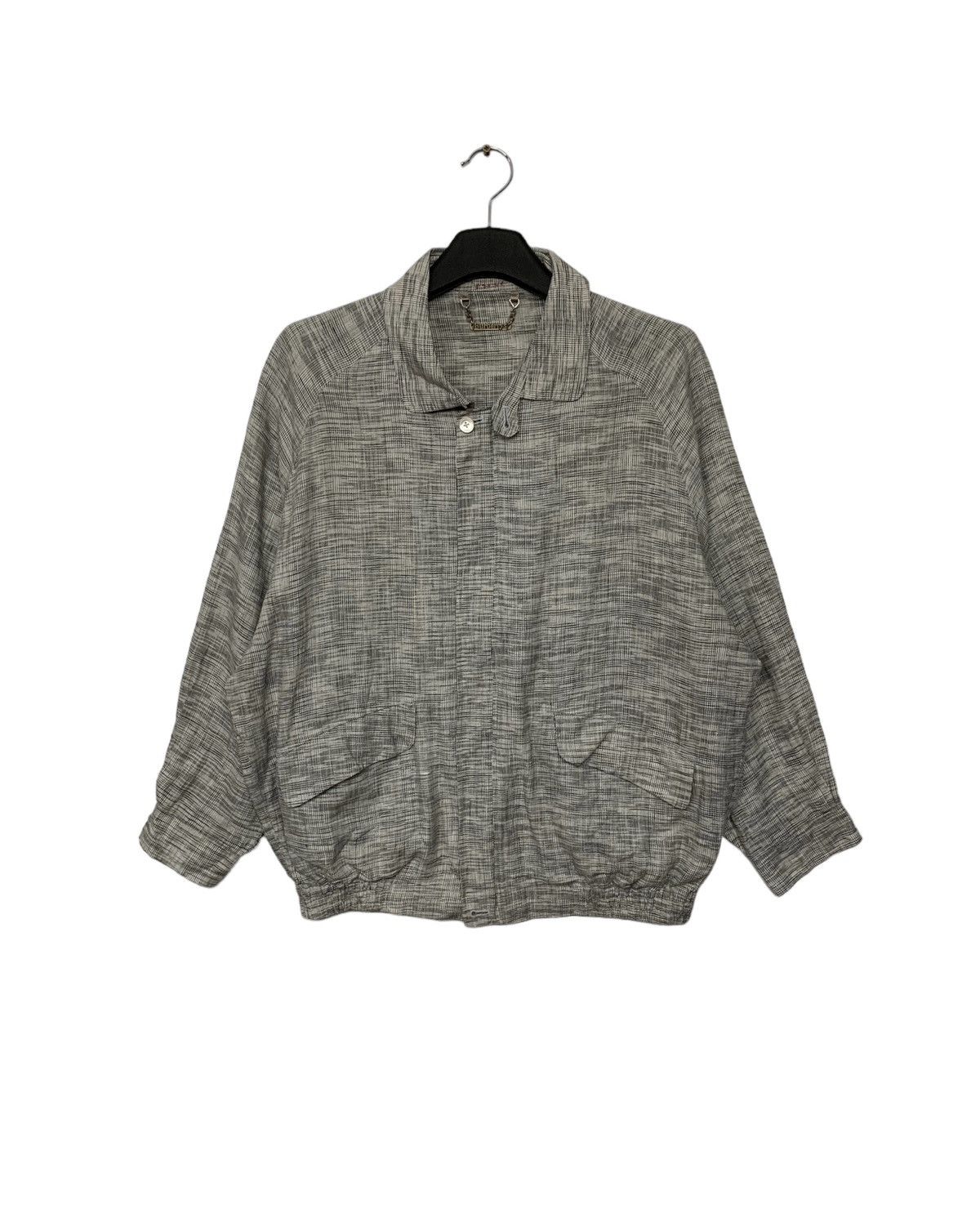 image of Vintage 90's Burberry's Zipper Down Jacket in Grey, Women's (Size Large)