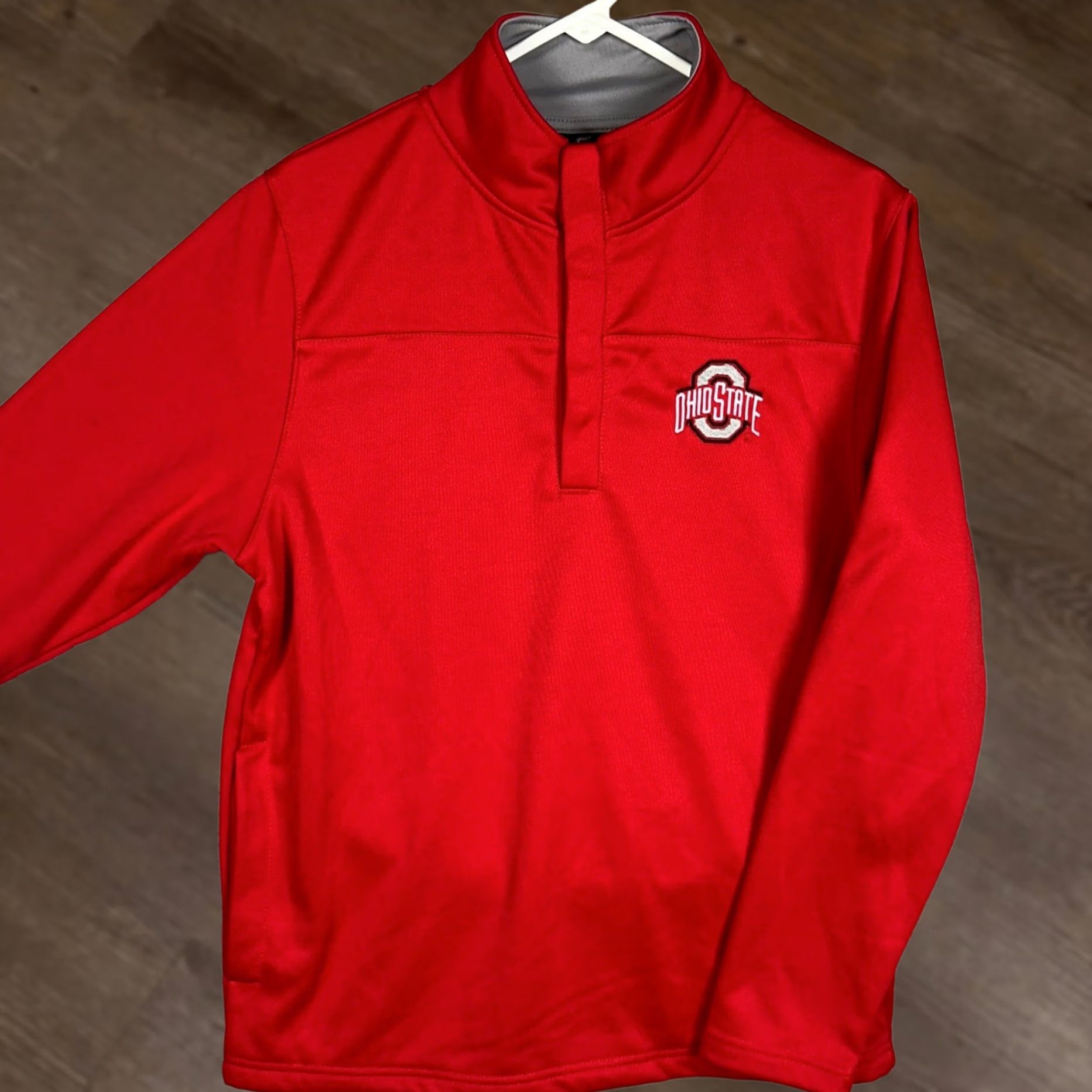 Vintage Ohio State Buckeyes Colosseum Quarter-Zip Pullover Sweatshirt Men M Red Embroidered Logo Zip Pockets Mock Neck Athletics Size US M / EU 48-50 / 2 - 1 Thumbnail