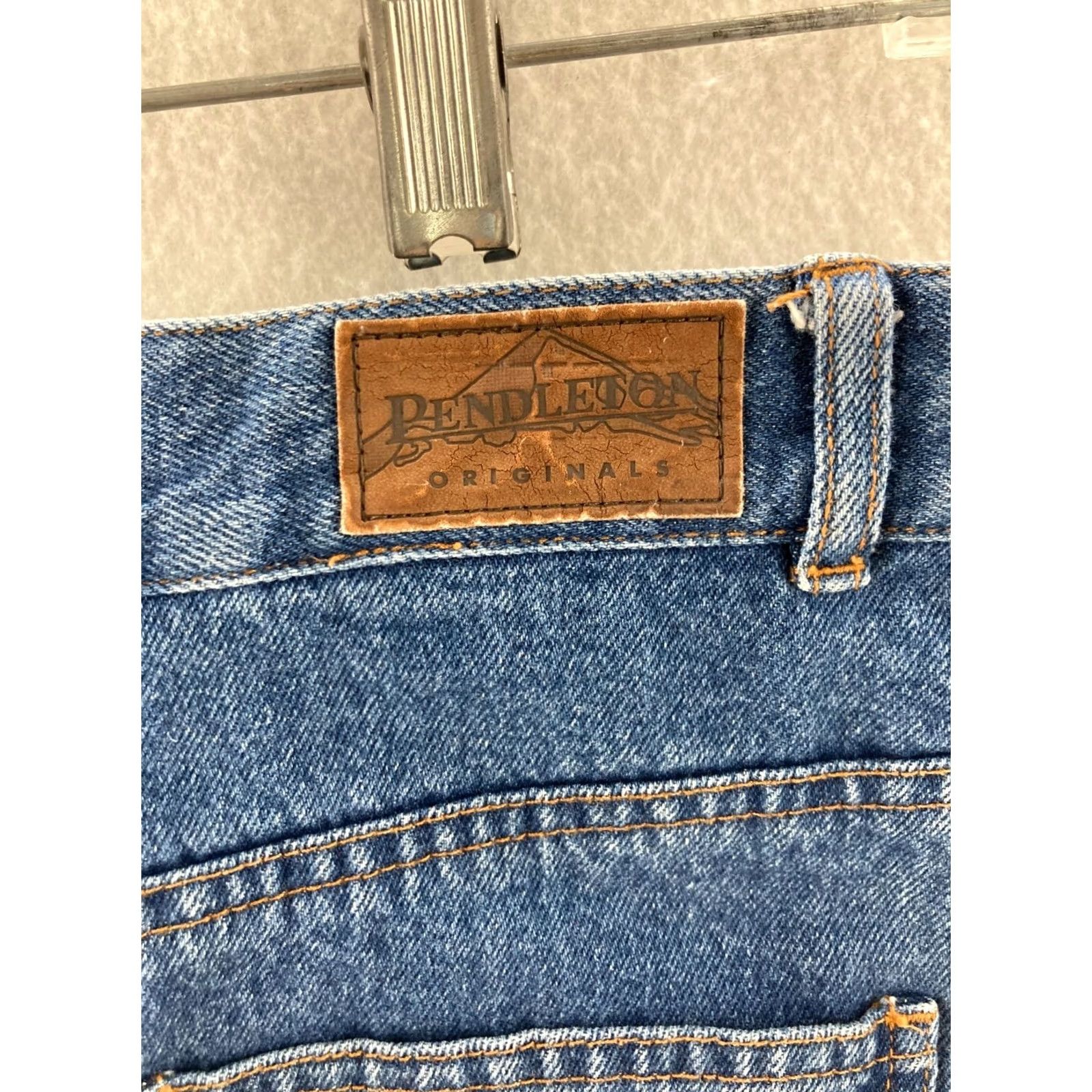 Pendleton VINTAGE Pendleton Denim Skirt Womens 4 Blue Knee Length Denim Pencil/Straight With Pockets Zipper Slit All Seasons 4 Beat Size 27" / US 4 / IT 40 - 7 Thumbnail