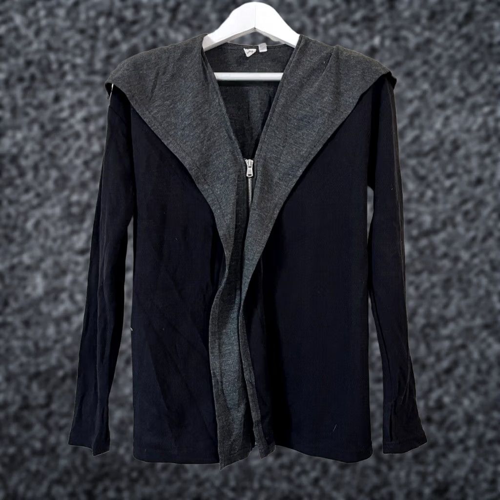 Vintage Cable & Gauge Womens Zip Front Shawl Collar Casual Jacket Small Gray Lightweight Shirt Size S / US 4 / IT 40 - 1 Thumbnail