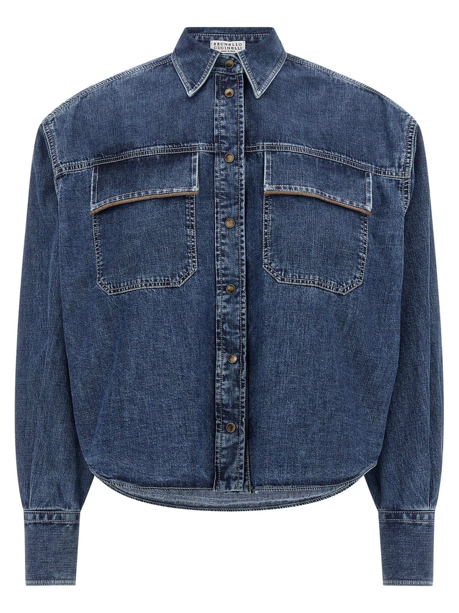 Brunello Cucinelli 'Shiny Pockets' Shirt Size L / US 10 / IT 46 - 1 Thumbnail