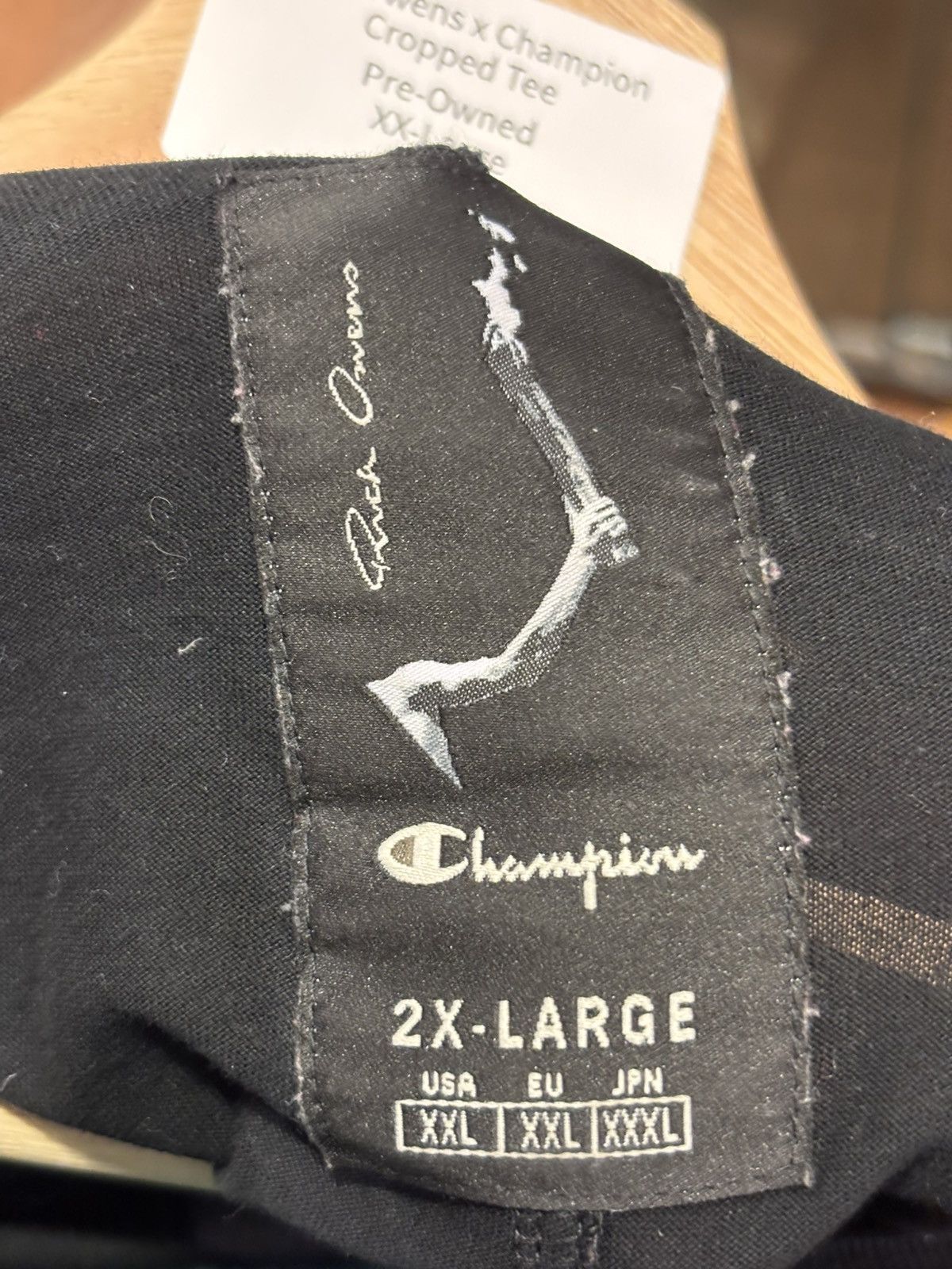 Champion × Rick Owens Rick Owens x Champion Cropped Tee Size US XXL / EU 58 / 5 - 3 Thumbnail