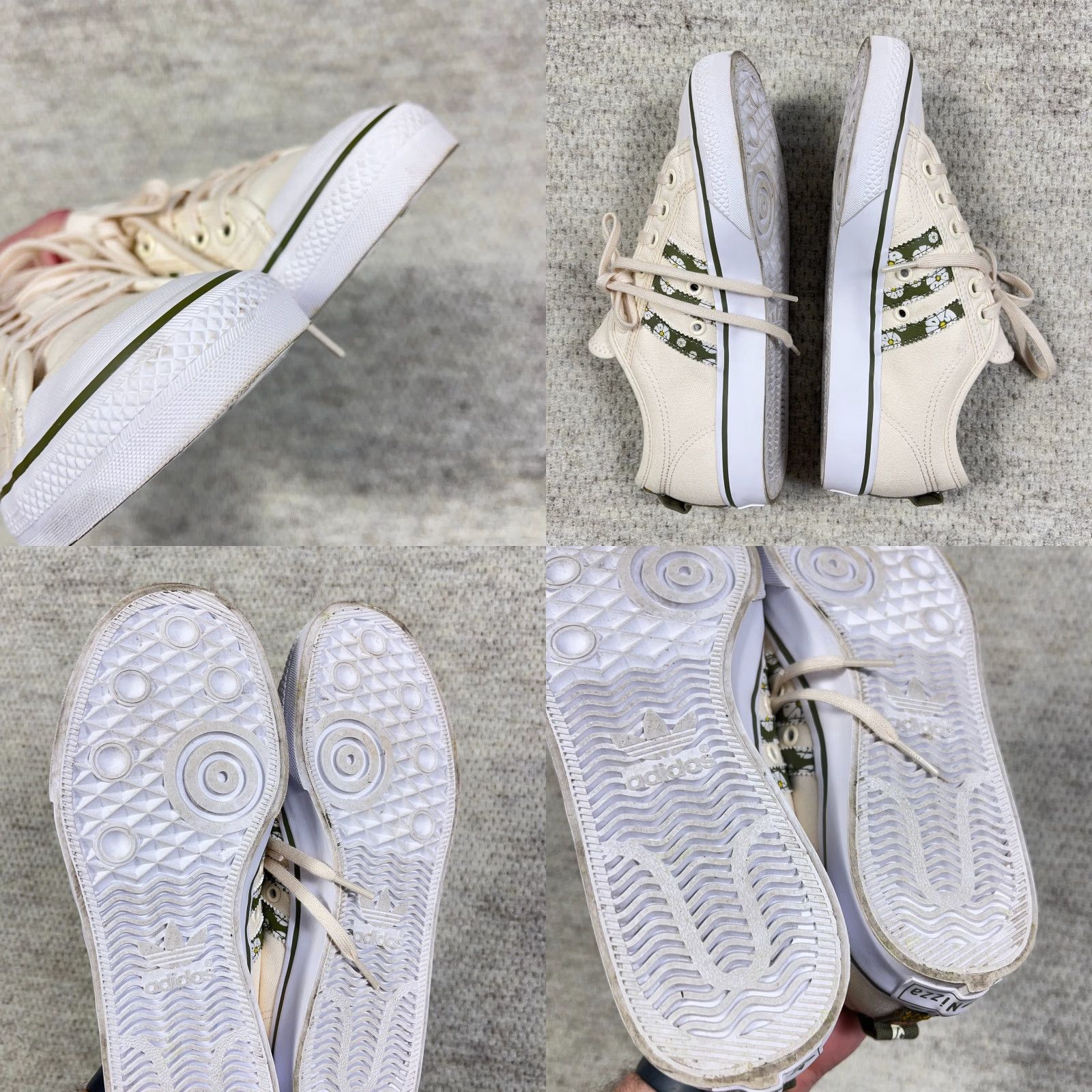 Adidas ADIDAS Nizza Low Top White Pepper Beige Peace Daisy GZ8673 W 7.5 Men Leather Sneaker Comfort Casual Size US M / EU 48-50 / 2 - 8 Thumbnail