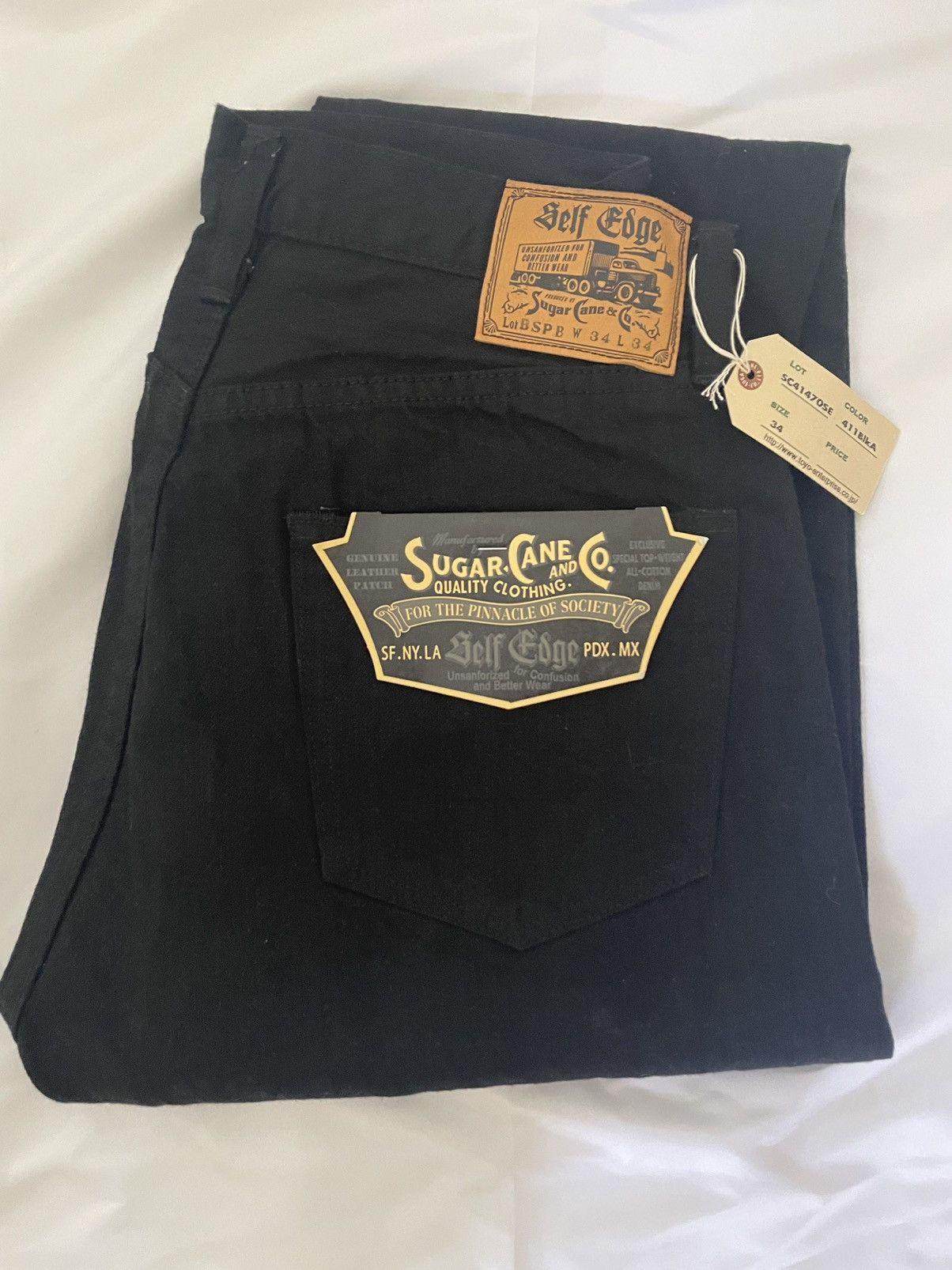 Sugar Cane Sugar Cane for Self Edge - BSPBK - Straight Tapered 13oz Size US 34 / EU 50 - 1 Thumbnail