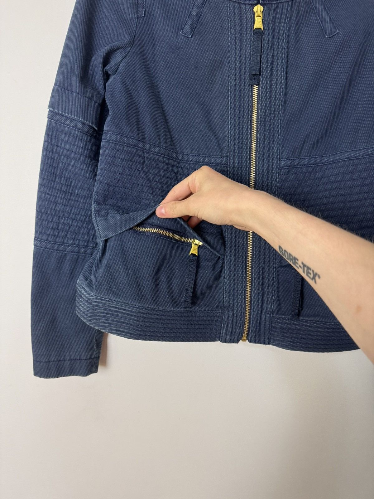 Marc by Marc Jacobs Marc Jacobs Navy Denim rider jacket Luxury Designer Size S / US 4 / IT 40 - 5 Thumbnail