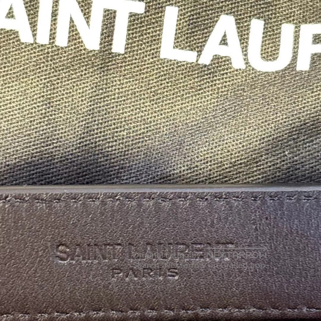 Yves Saint Laurent saint laurent black belt with gold buckle. Size ONE SIZE - 2 Thumbnail
