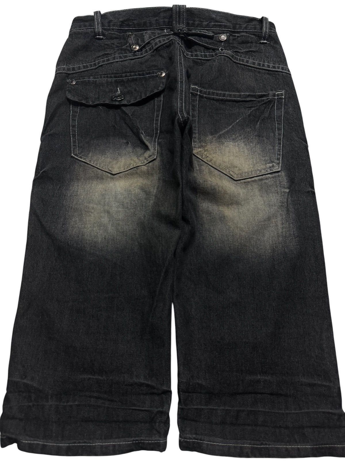 Tornado Mart 💥INSANE💥VINTAGE LOWBOX CLAW MUDWASH BUCKLE BACK SHORT JEANS Size US 30 / EU 46 - 1 Thumbnail