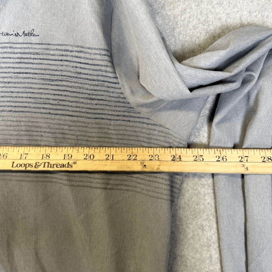 TravisMathew VINTAGE Travis Mathew Mens XL Quarter Zip Pullover Golf Jacket Gray Black Stripes Size US XL / EU 56 / 4 - 4 Thumbnail