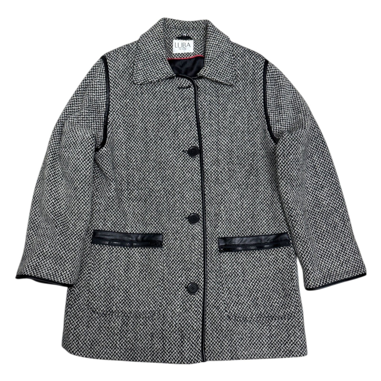 Vintage LUBA Wool Blend Vintage Casual Winter Pea Coat Womens 8 P Size M / US 6-8 / IT 42-44 - 2 Thumbnail