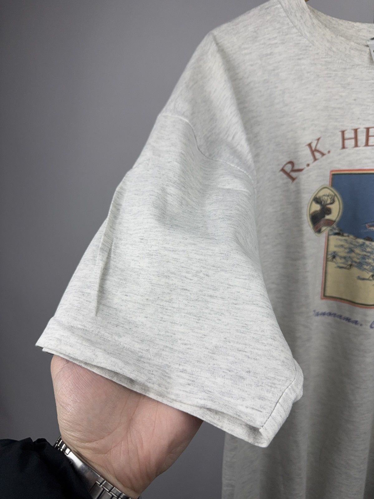 Vintage Vintage 90s Retro Panorama Canada Heli-Ski Graphic T-Shirt Size US L / EU 52-54 / 3 - 8 Thumbnail