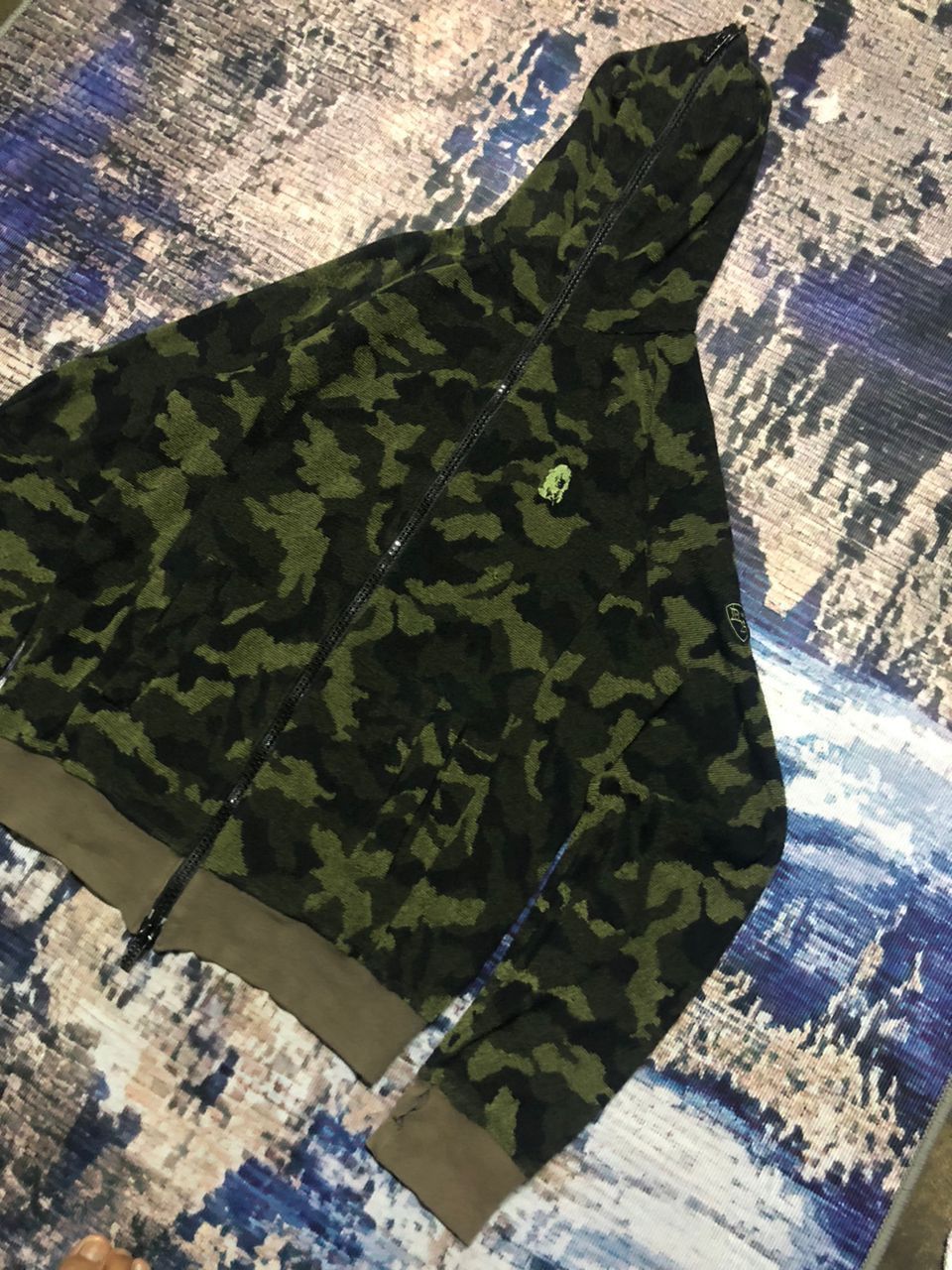 Japanese Brand Dartin Bonarpato Camouflage Hoodie Full Zip Velvet Size US M / EU 48-50 / 2 - 7 Thumbnail